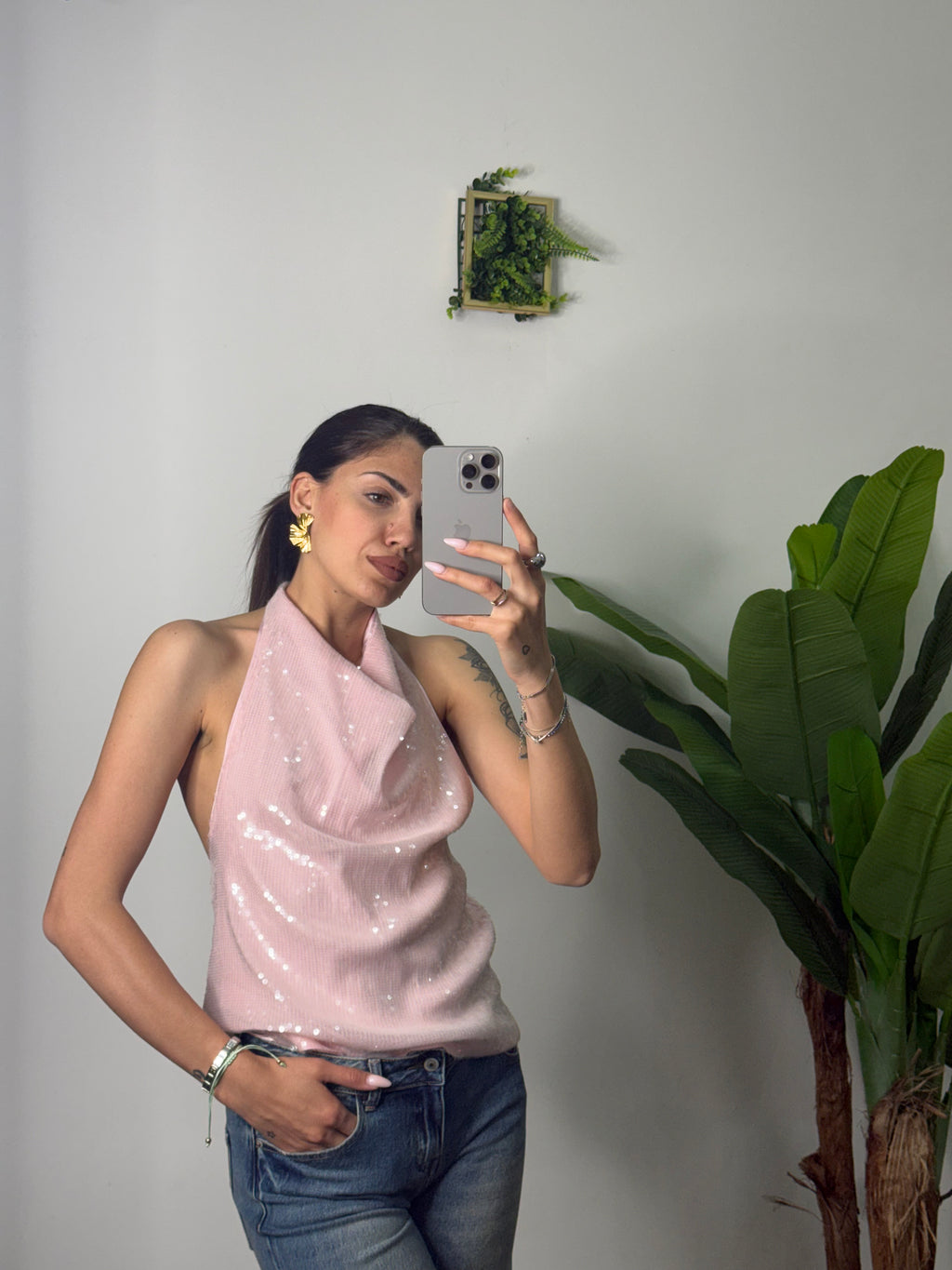Top Lumina pink