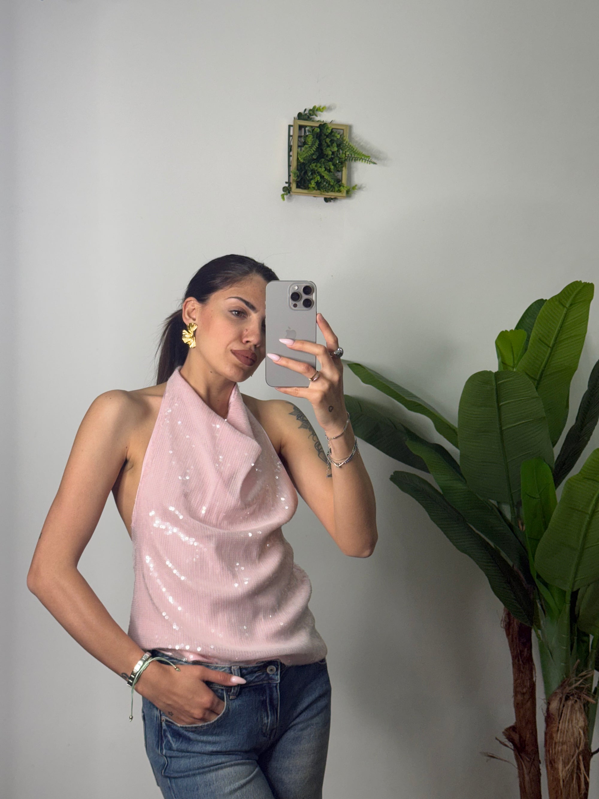 Top Lumina pink