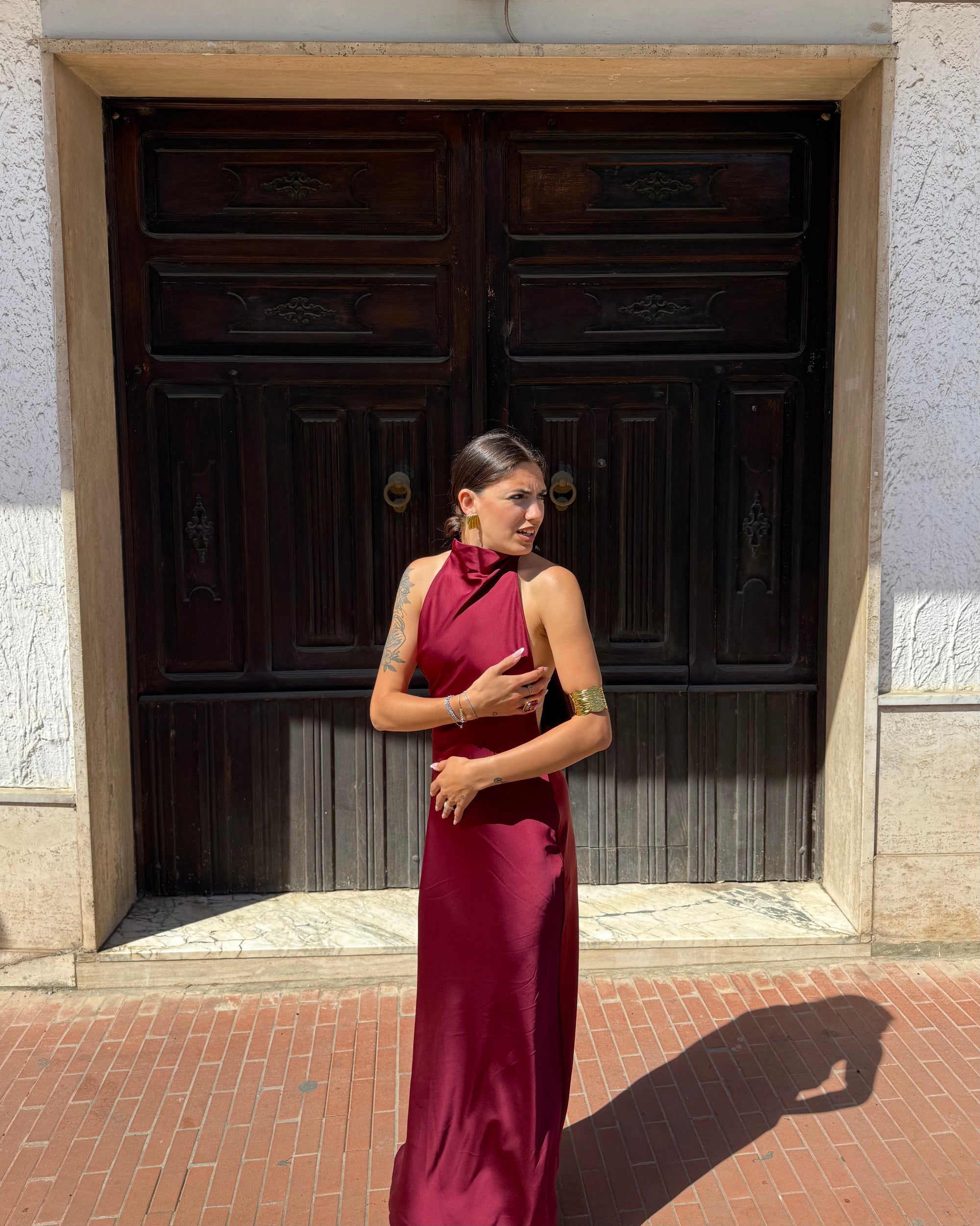 Vestito Ines bordeaux