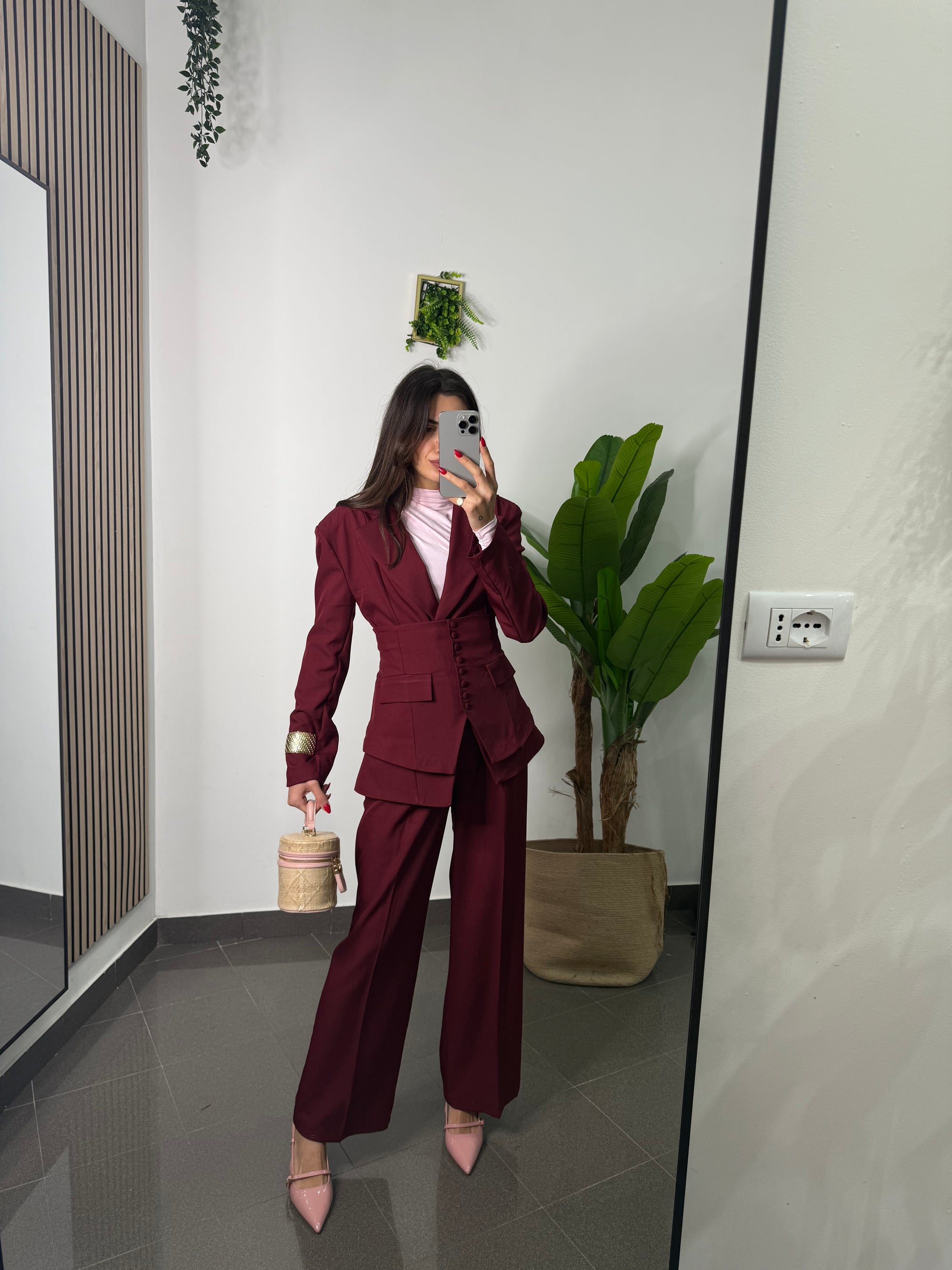 Tailleur Élite bordeaux