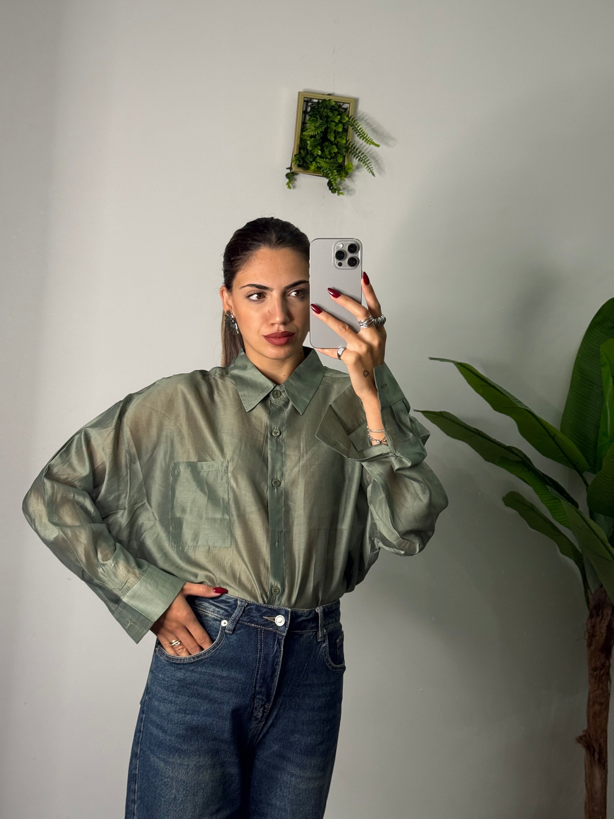 Camicia Velo green