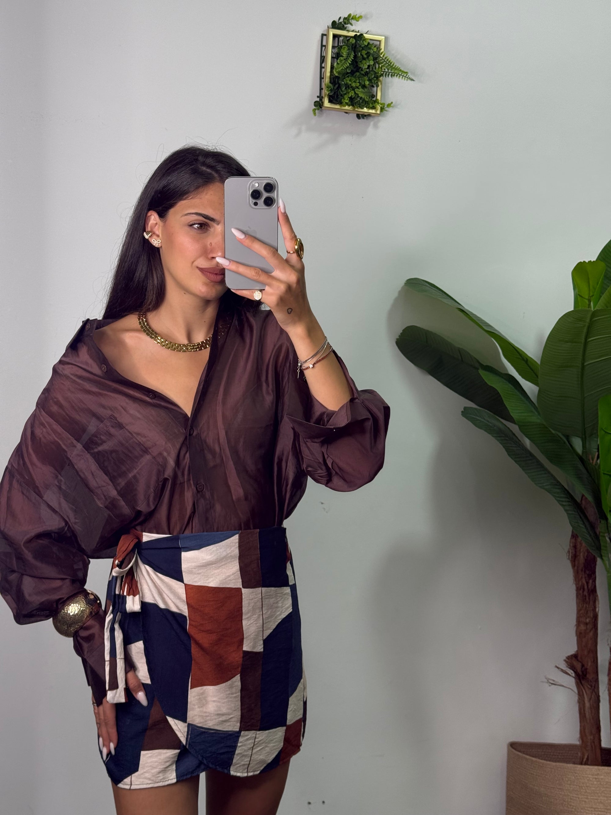 Camicia Velo Brown