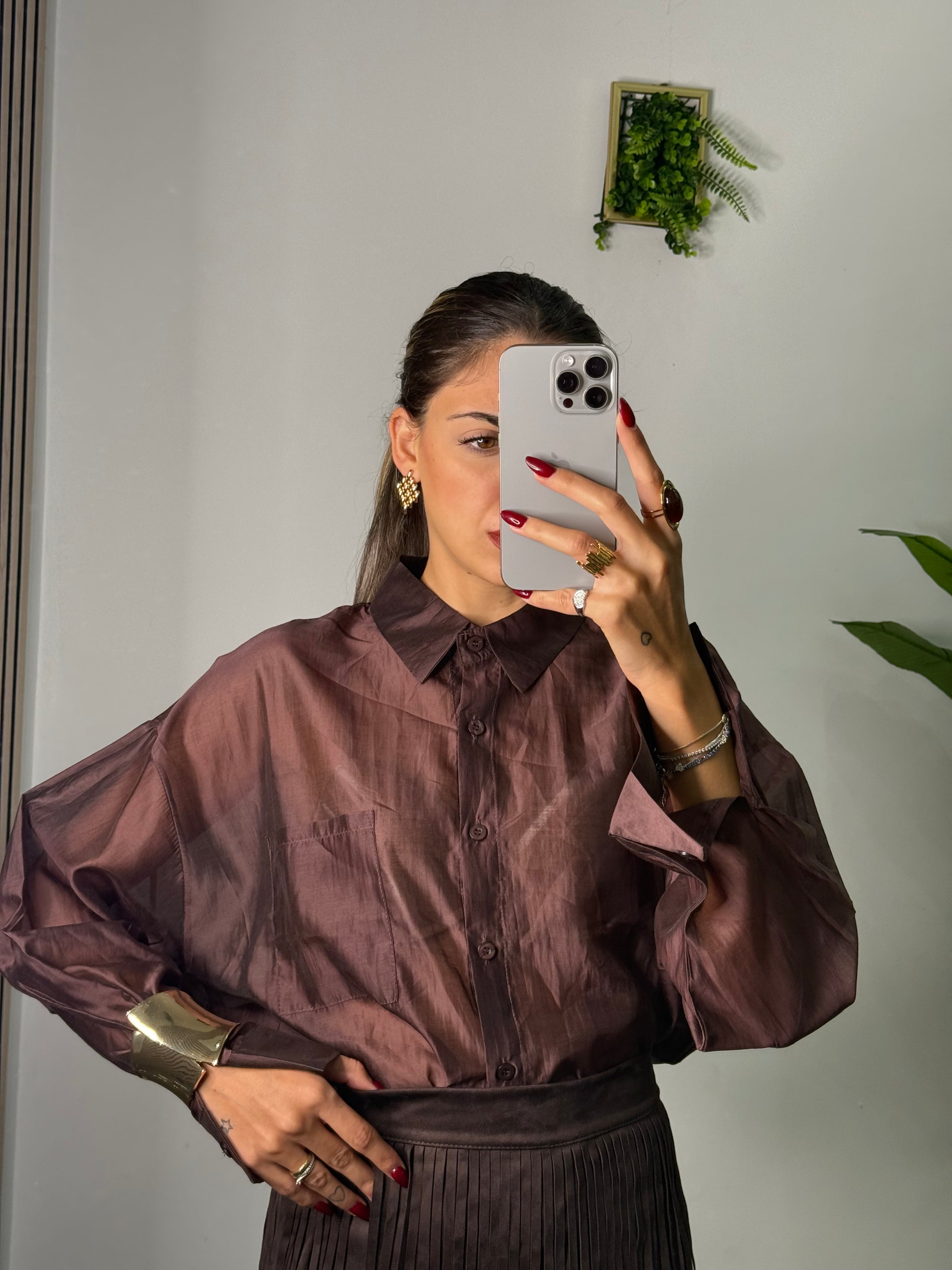 Camicia Velo brown