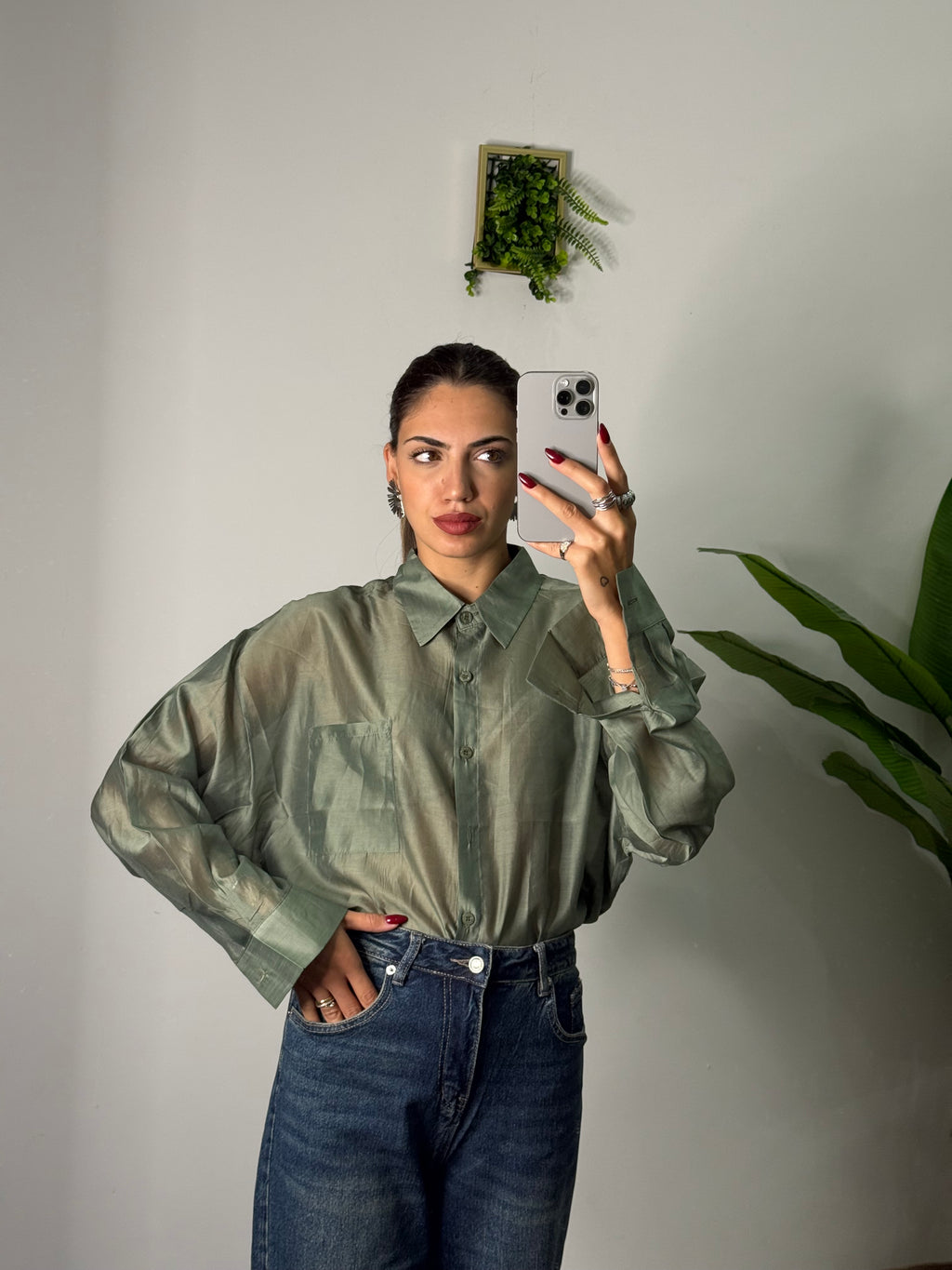 Camicia Velo green