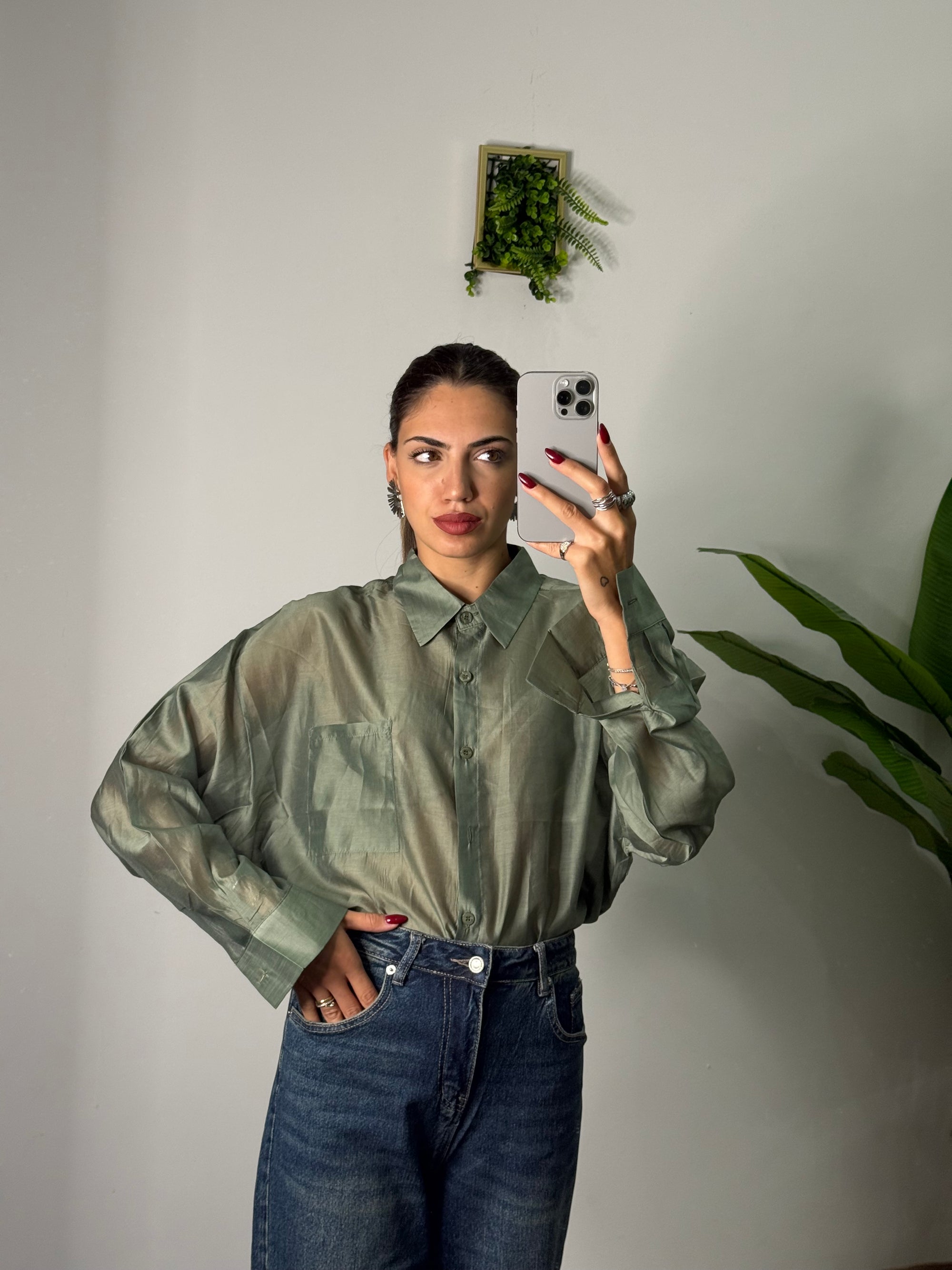 Camicia Velo green