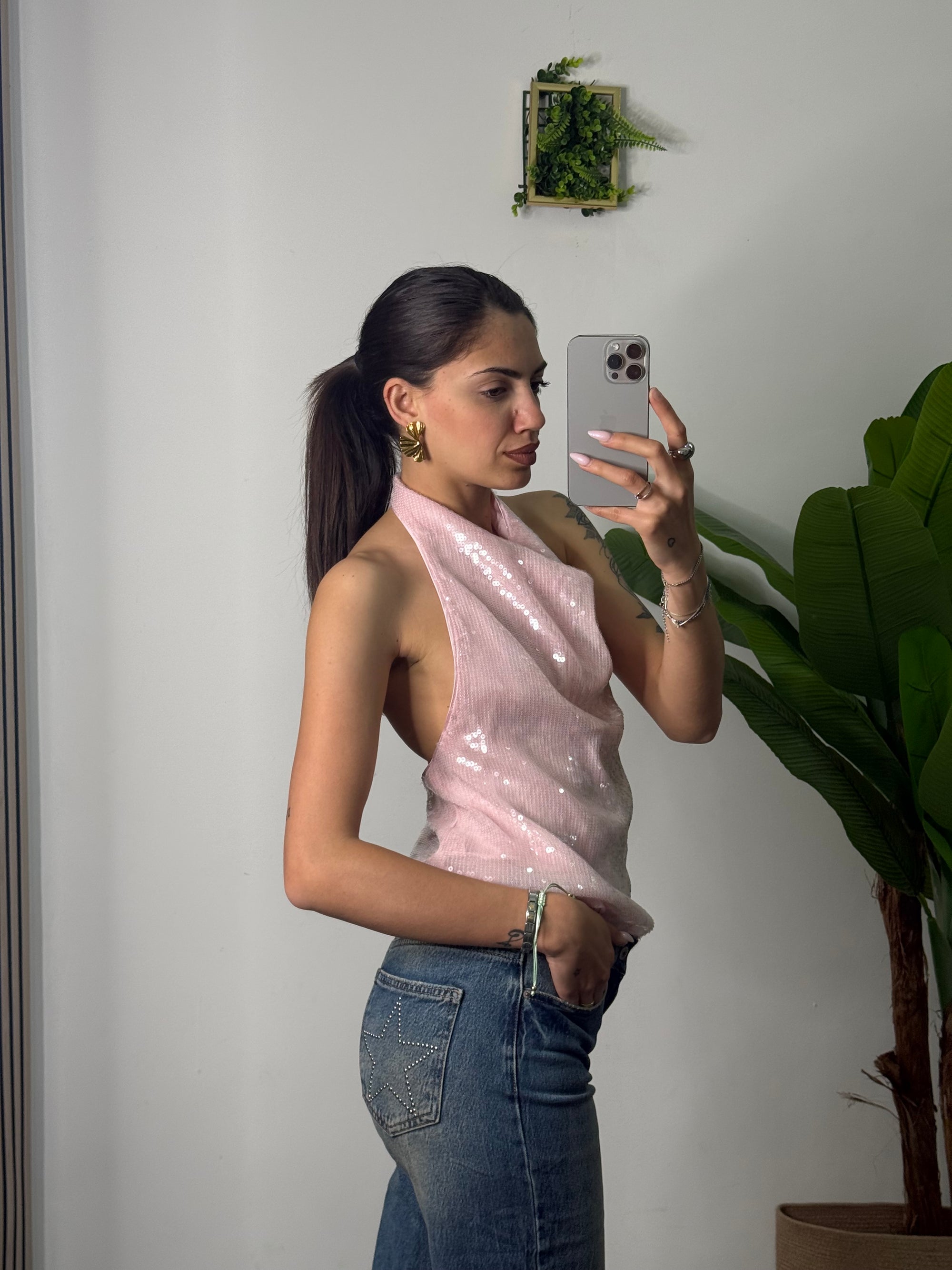 Top Lumina pink