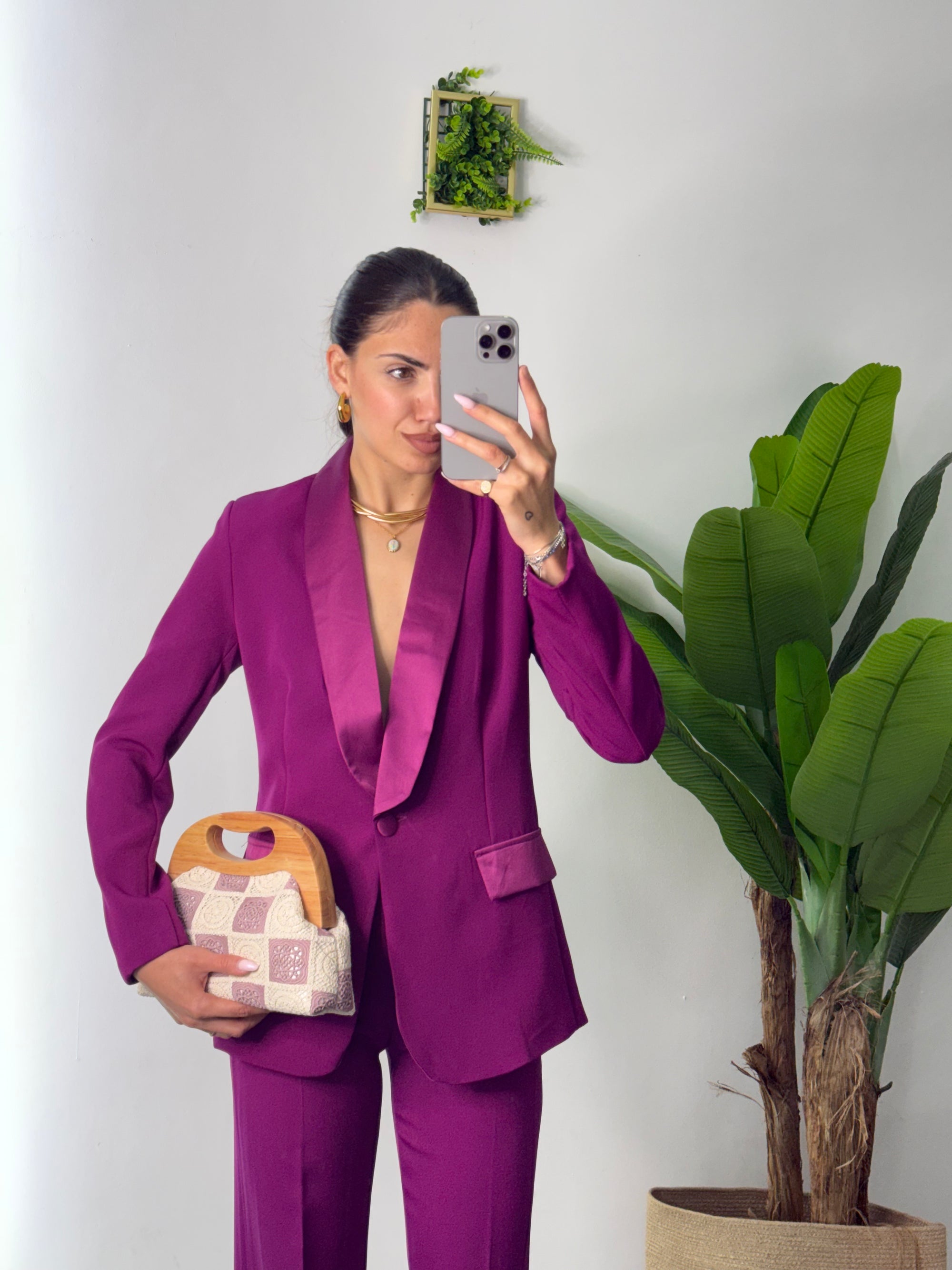 Tailleur Audrey magenta