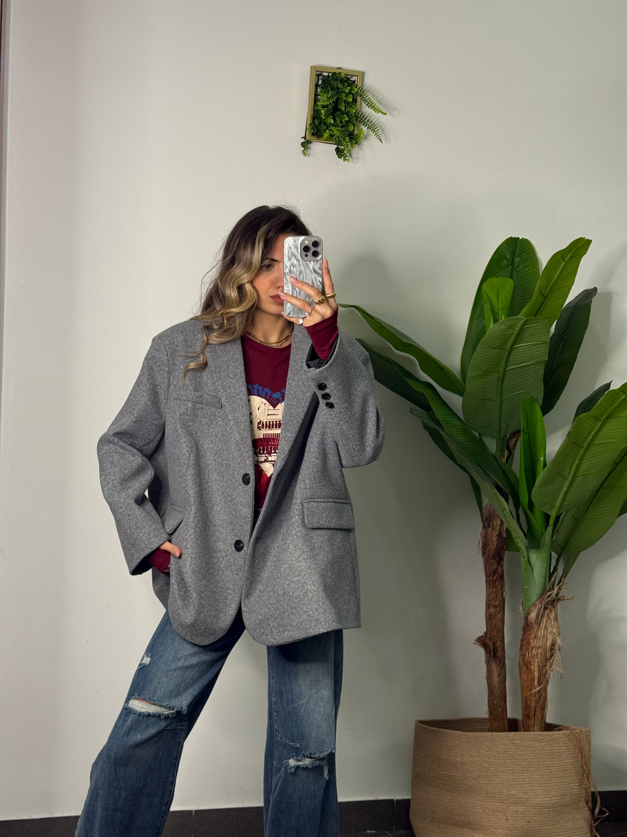 Giacca Justwest grey