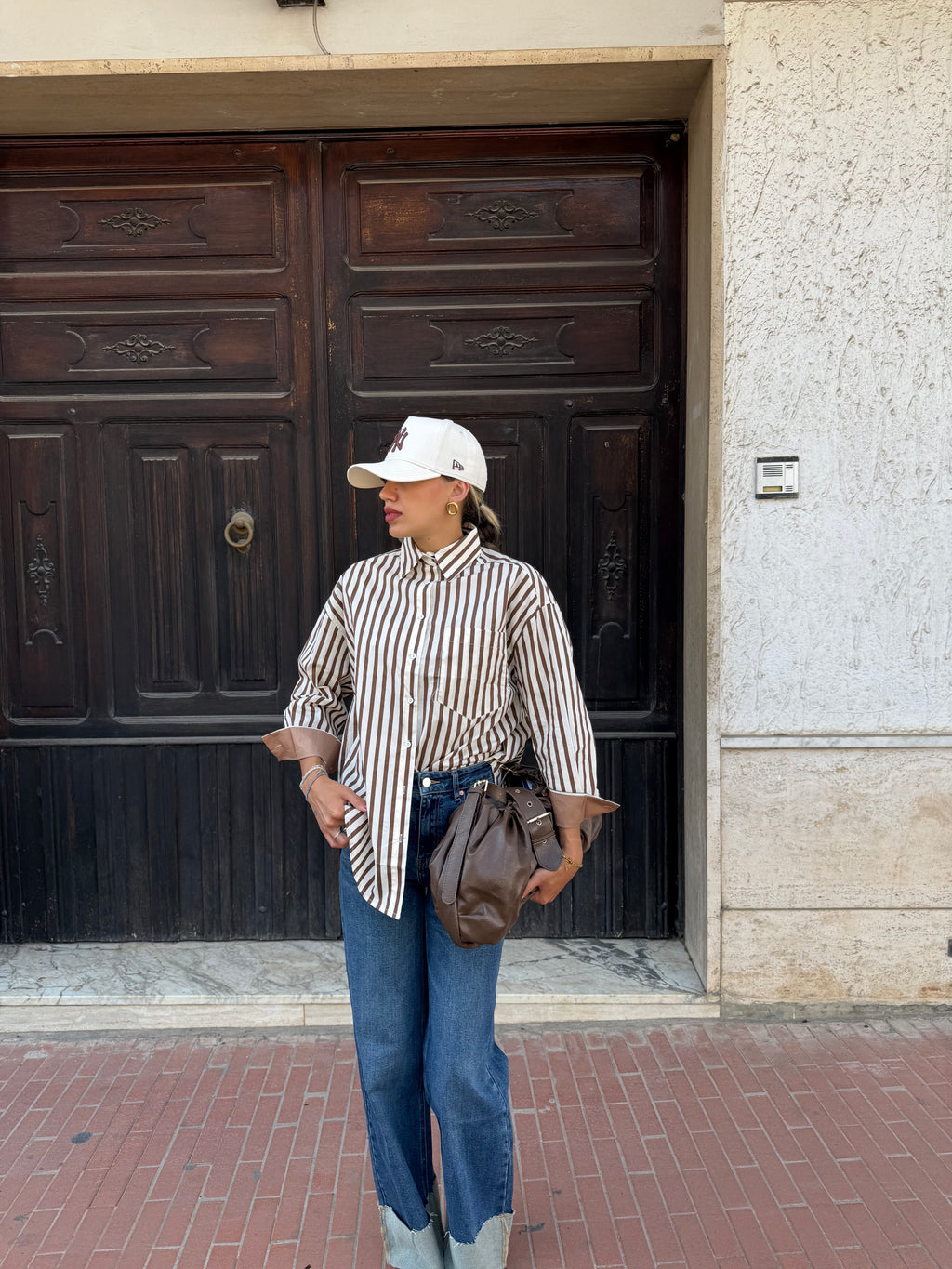 Camicia bronze lines