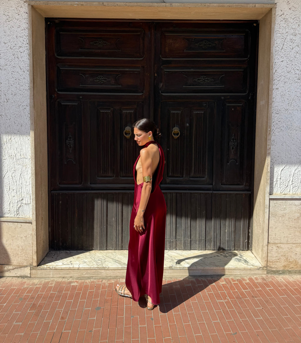 Vestito Ines bordeaux