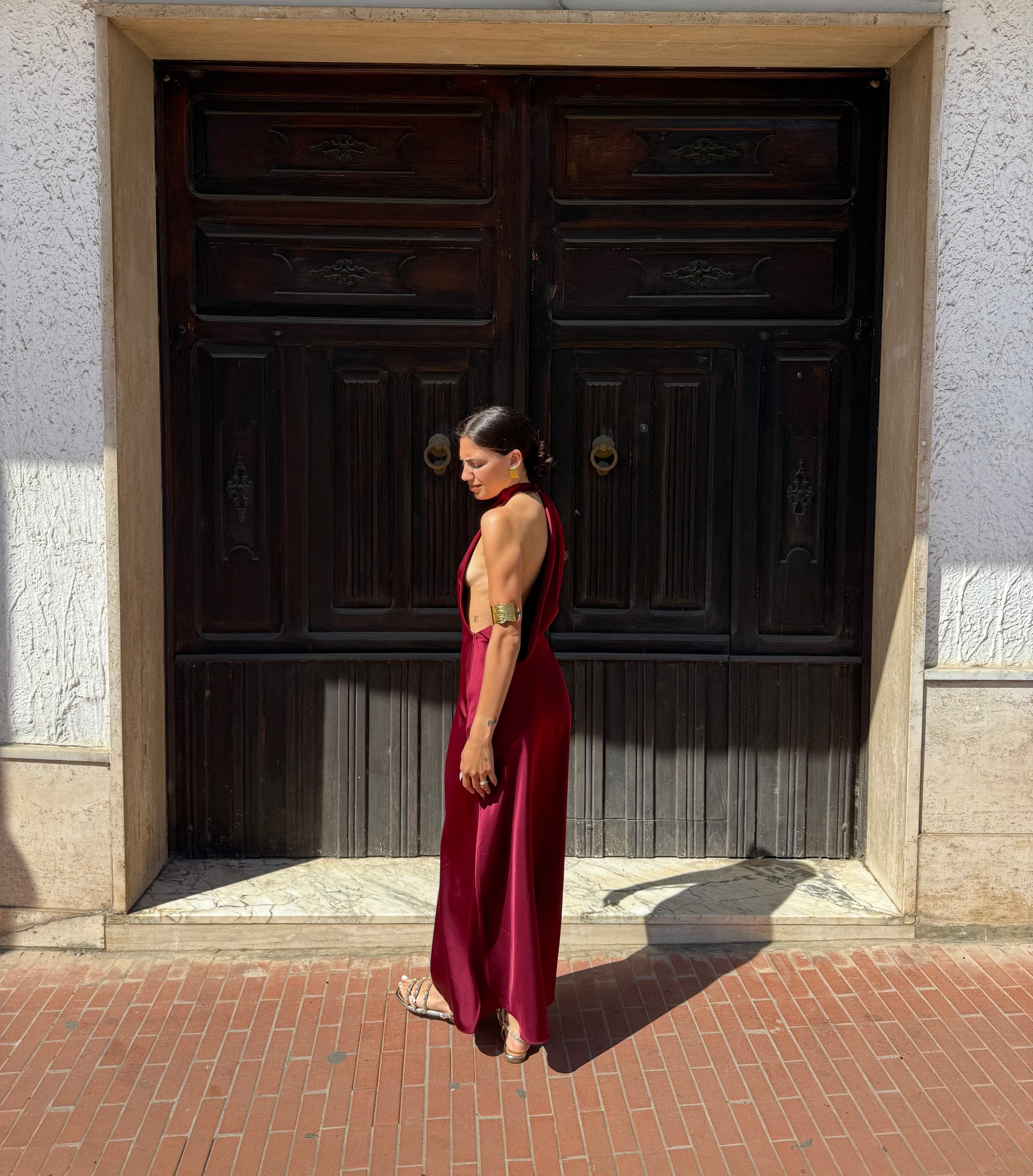 Vestito Ines bordeaux