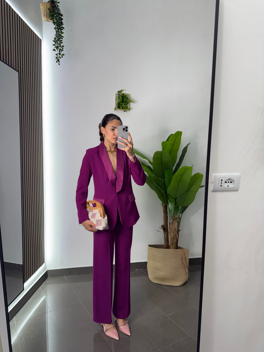 Tailleur Audrey magenta