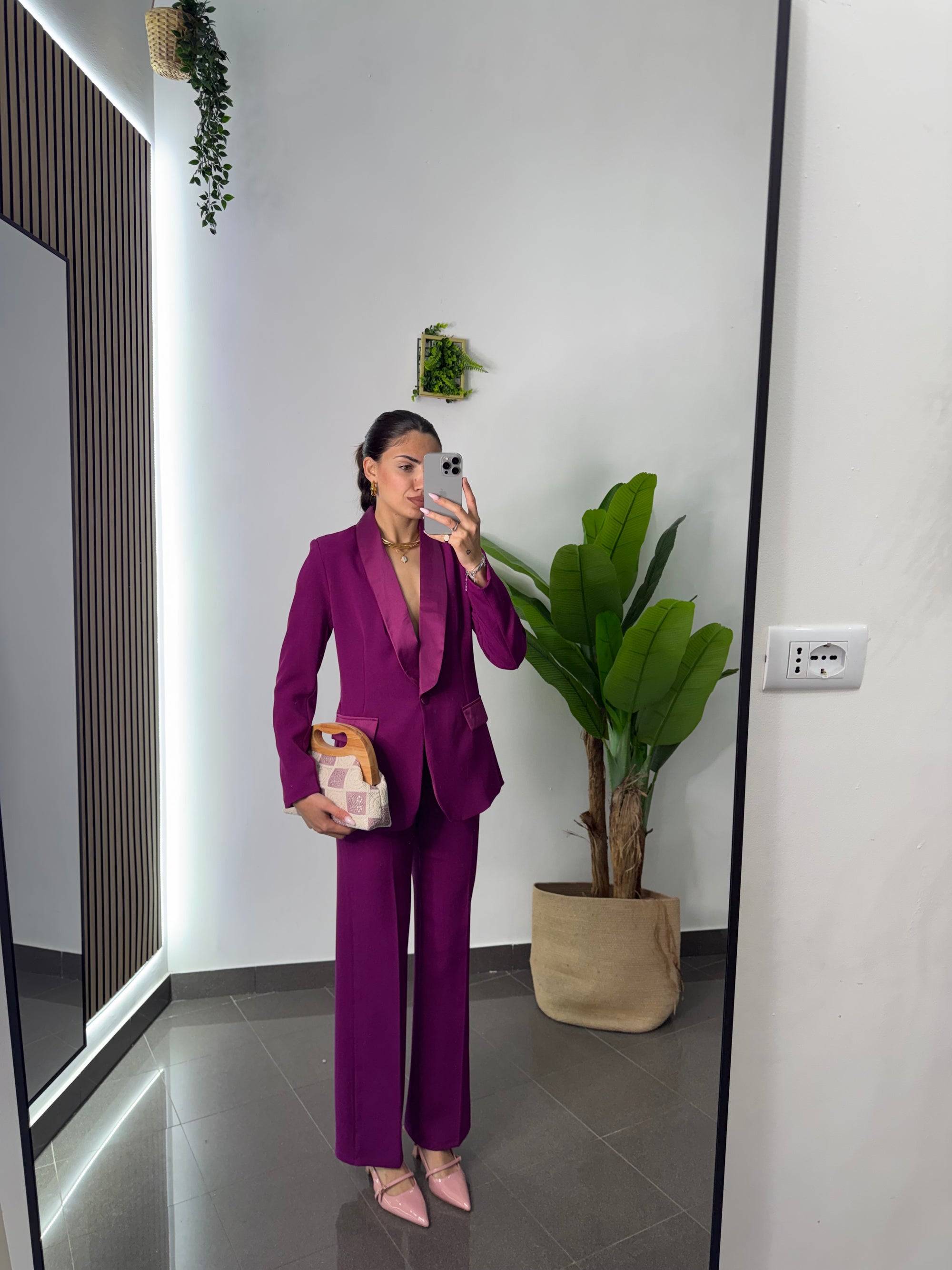Tailleur Audrey magenta
