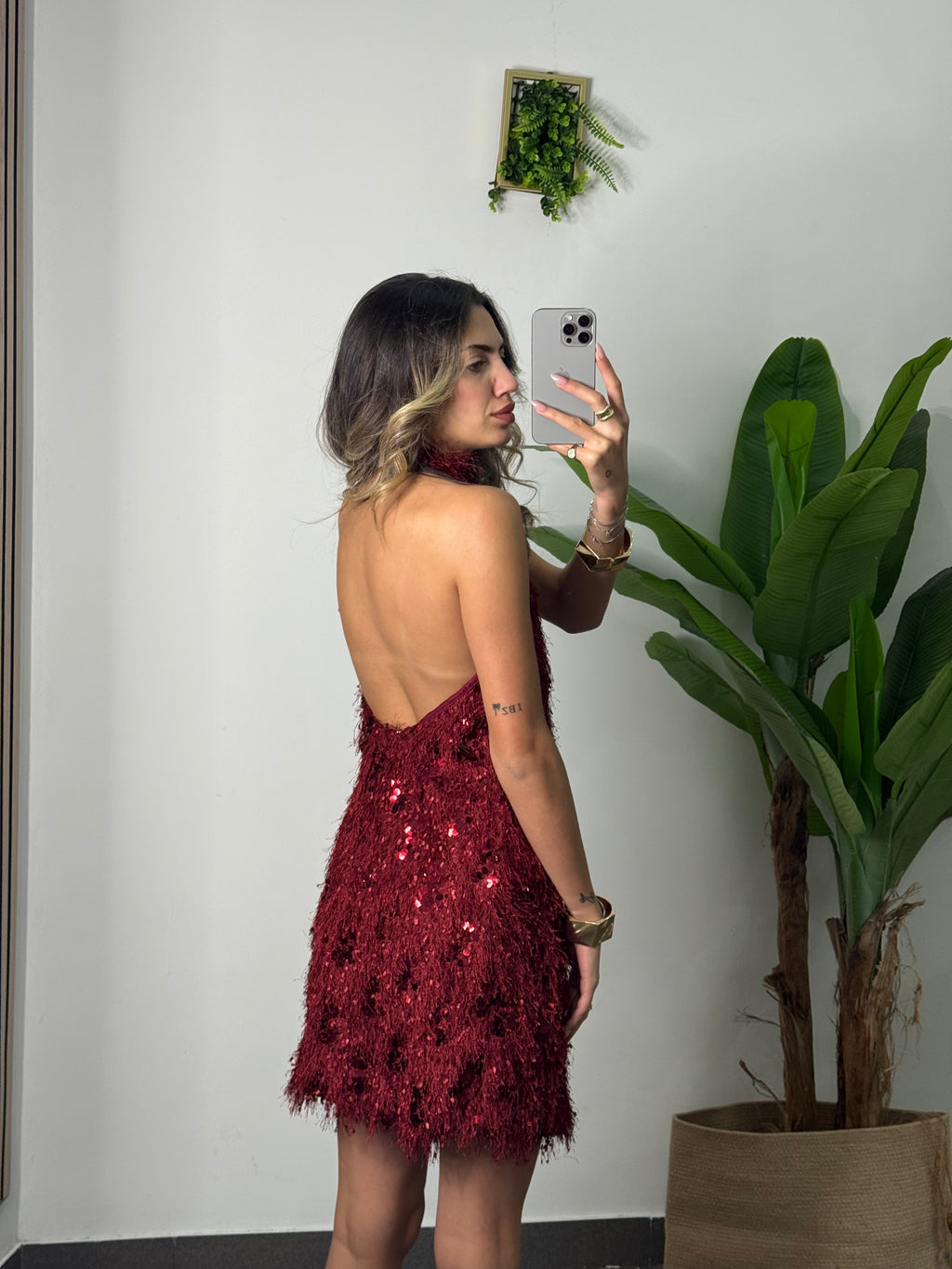 Vestito Lumina bordeaux