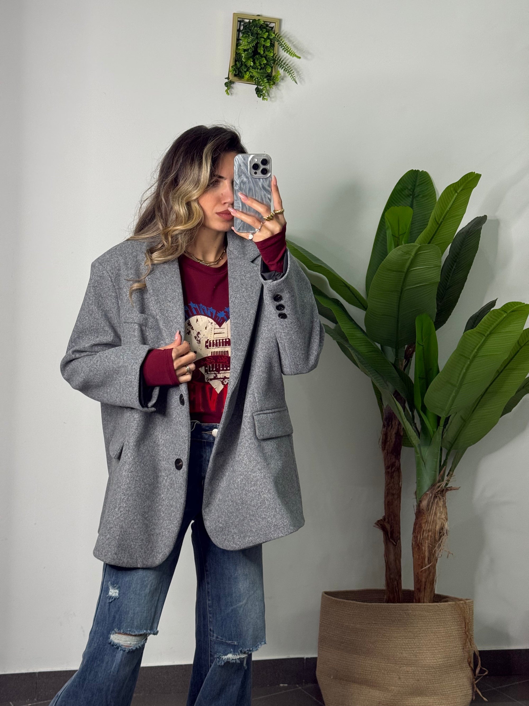 Giacca Justwest grey