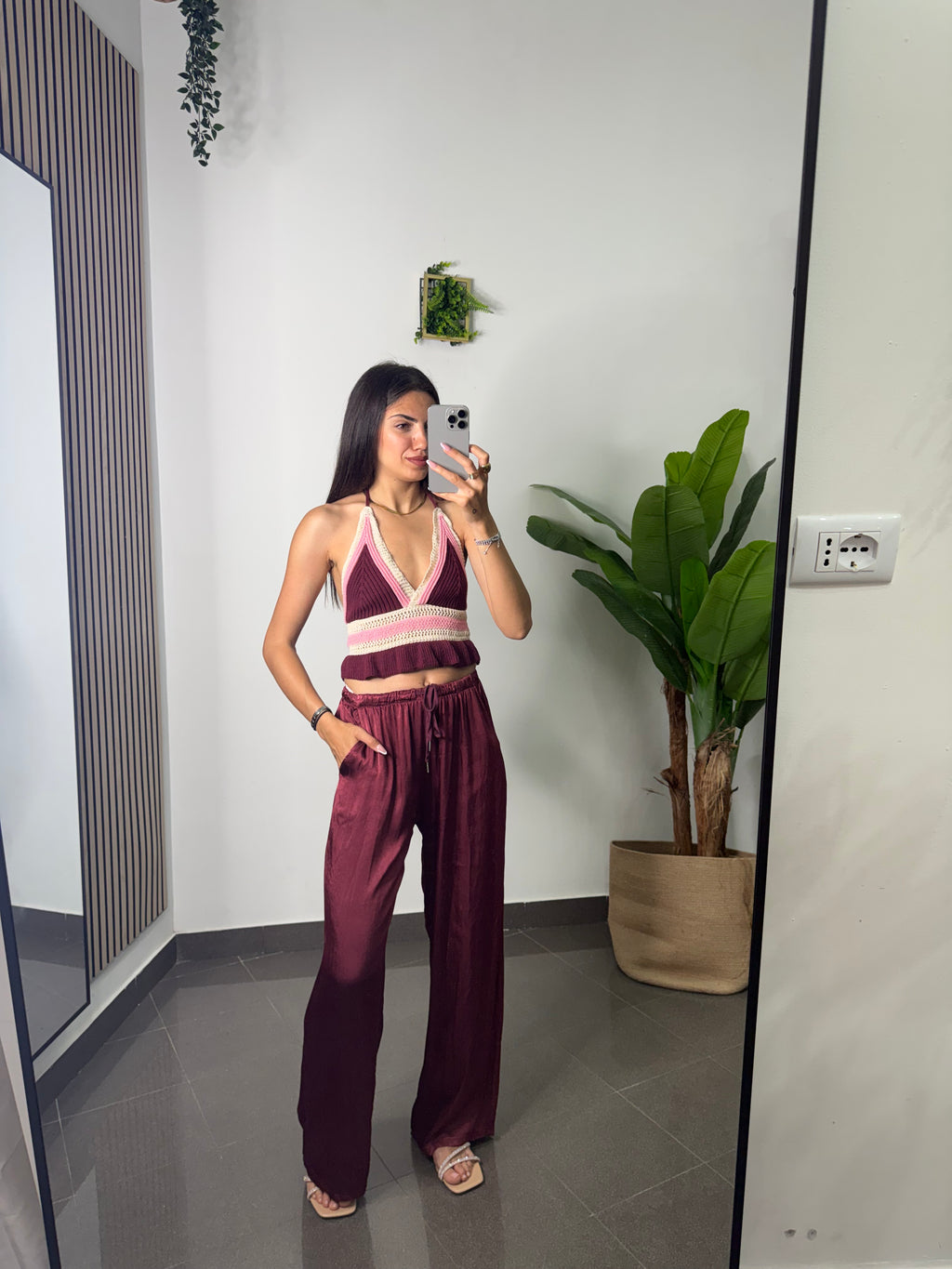 Pantalone satin Frida