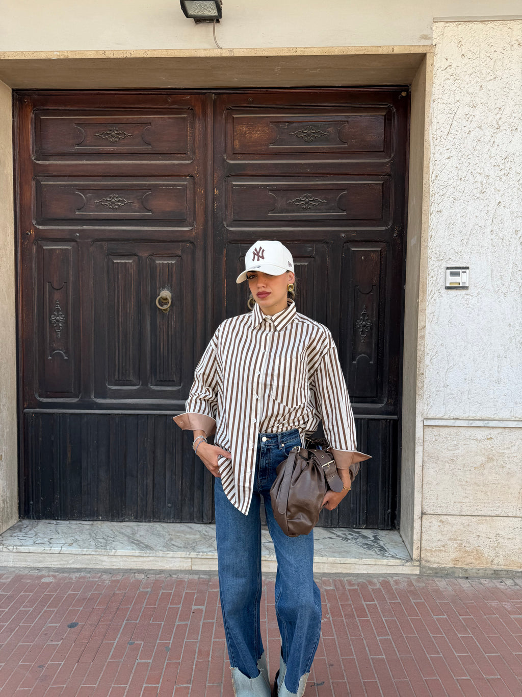 Camicia bronze lines