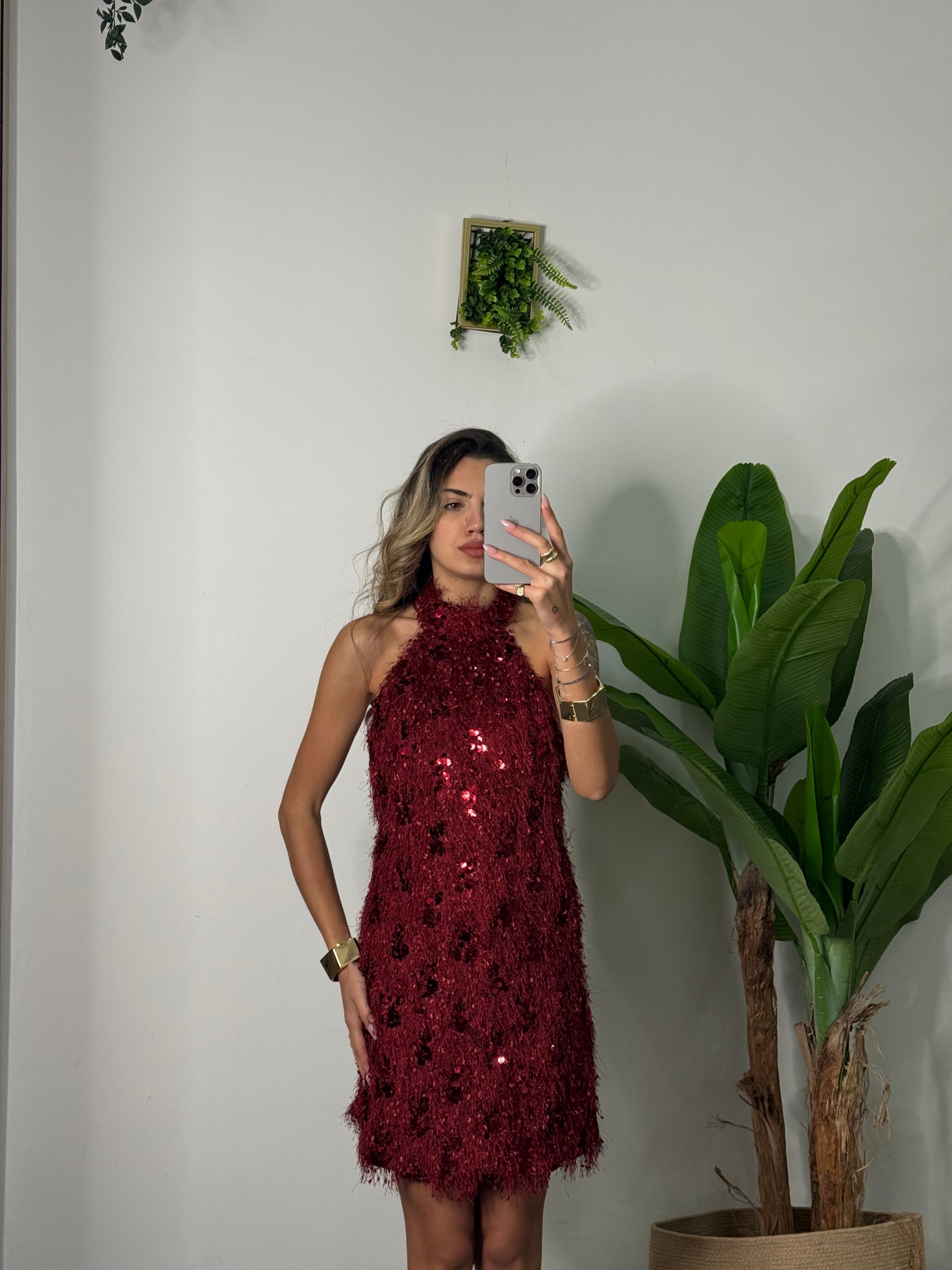 Vestito Lumina bordeaux