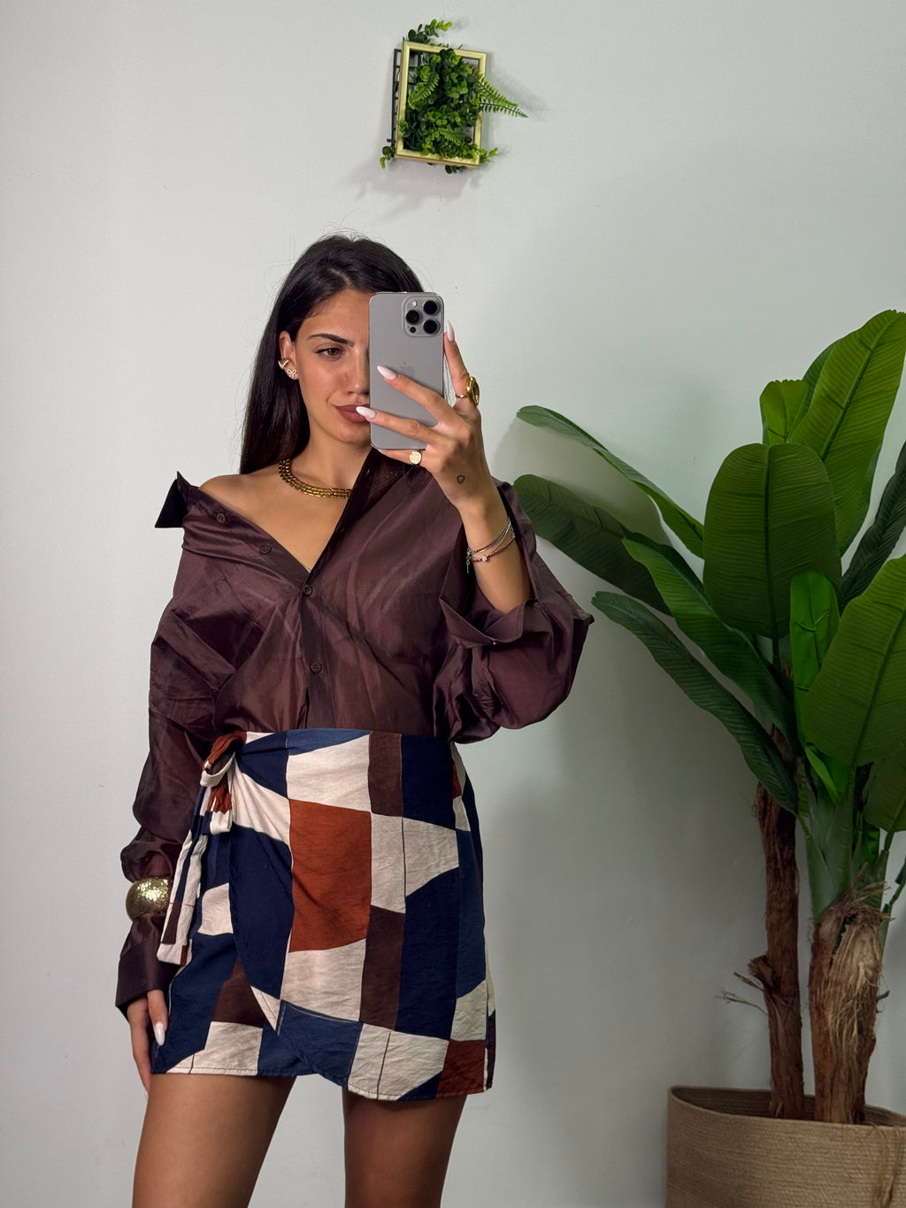 Camicia Velo Brown