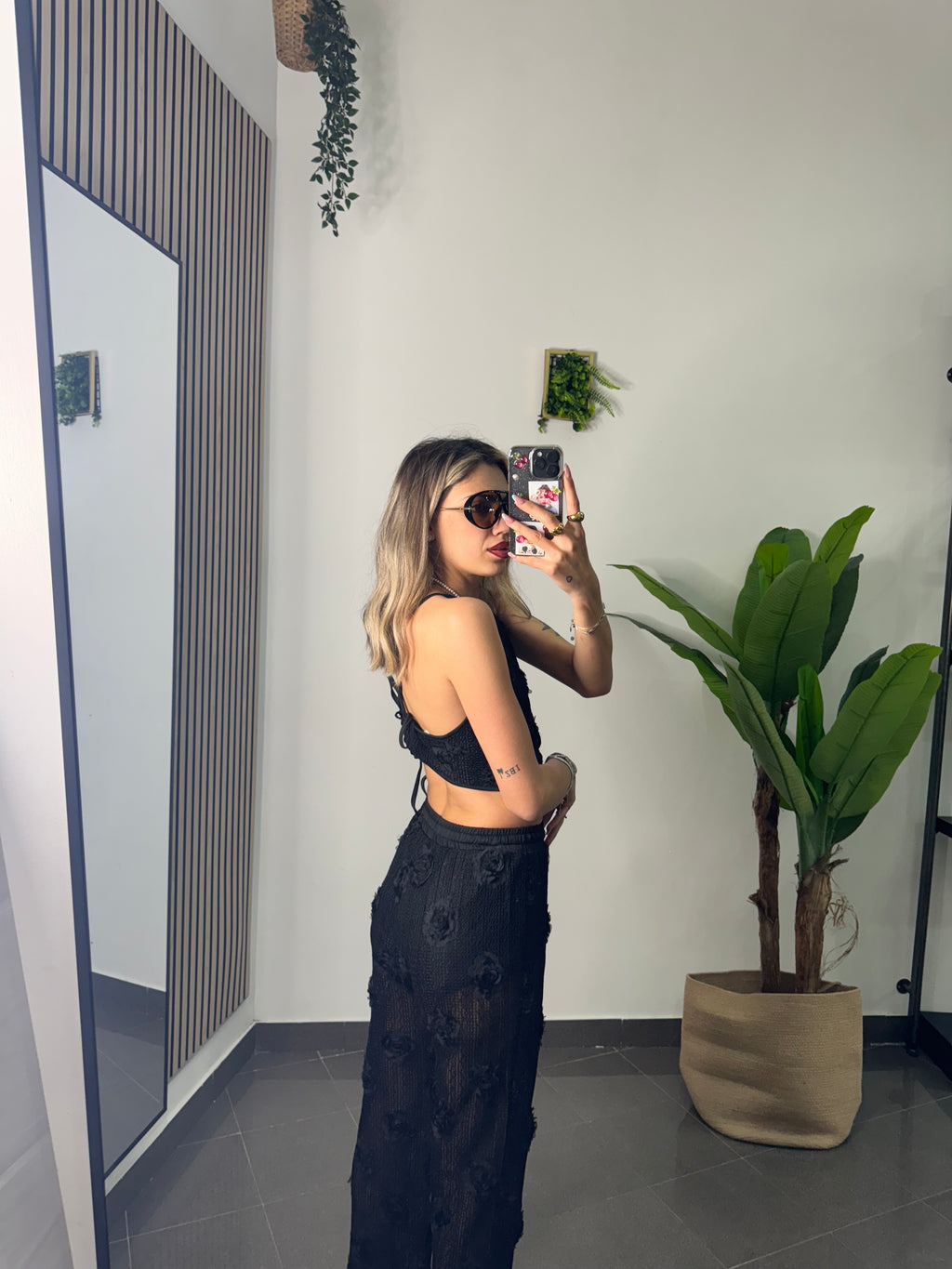 Coordinato Flower nero