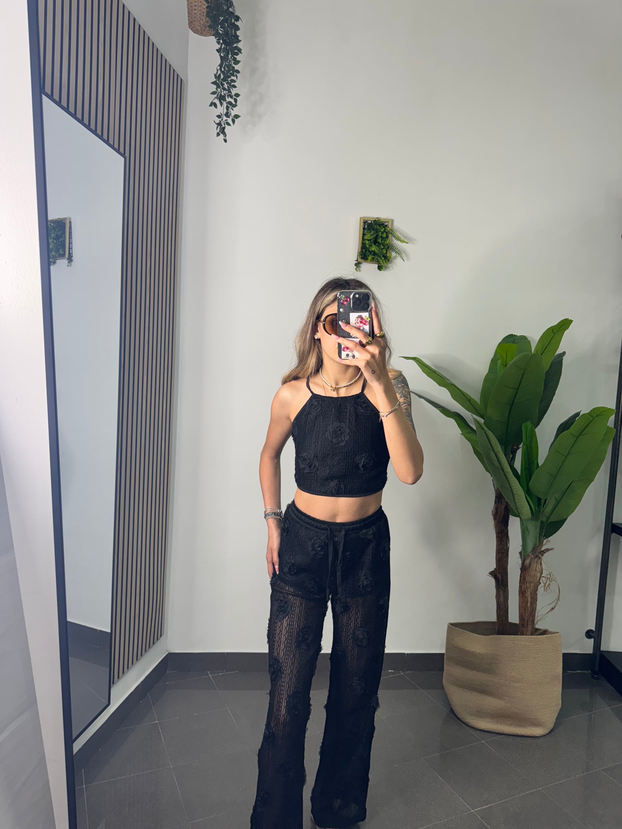 Coordinato Flower nero