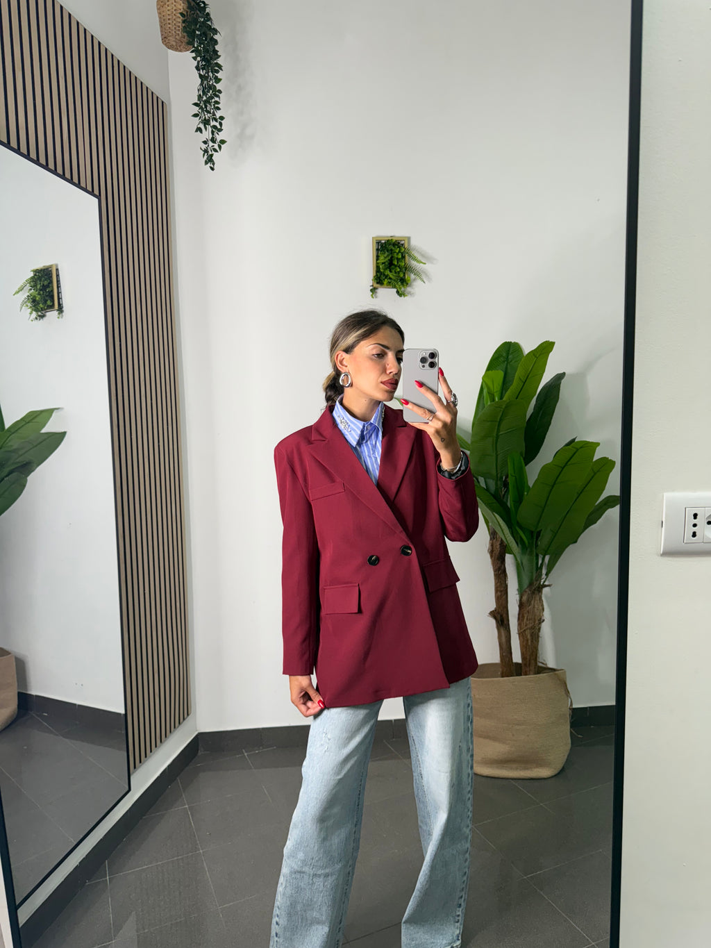 Giacca clay bordeaux