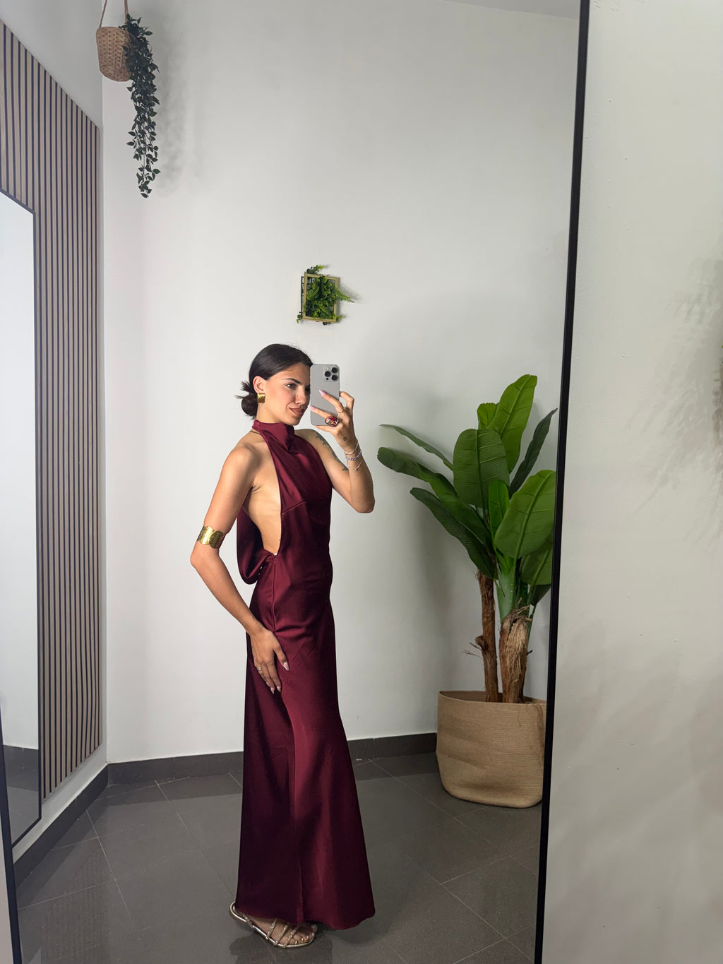Vestito Ines bordeaux