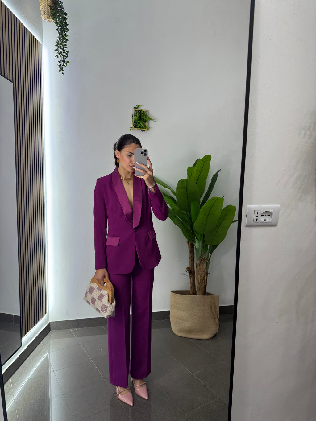 Tailleur Audrey magenta