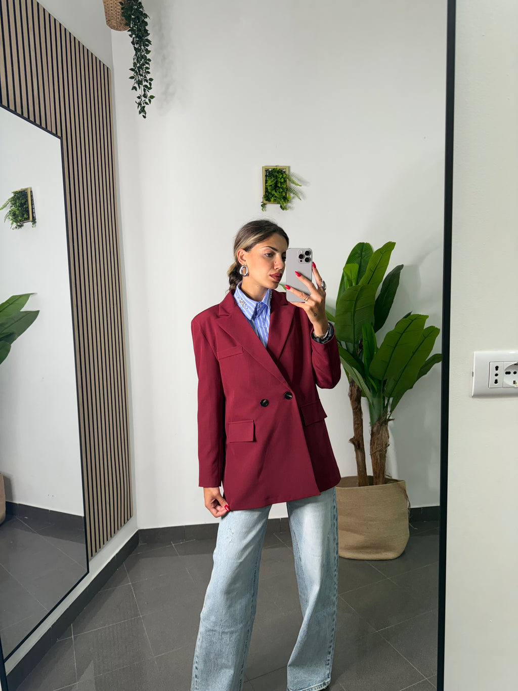 Giacca clay bordeaux