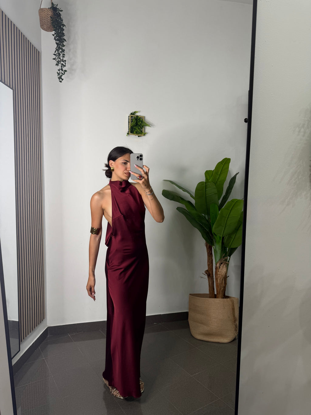 Vestito Ines bordeaux