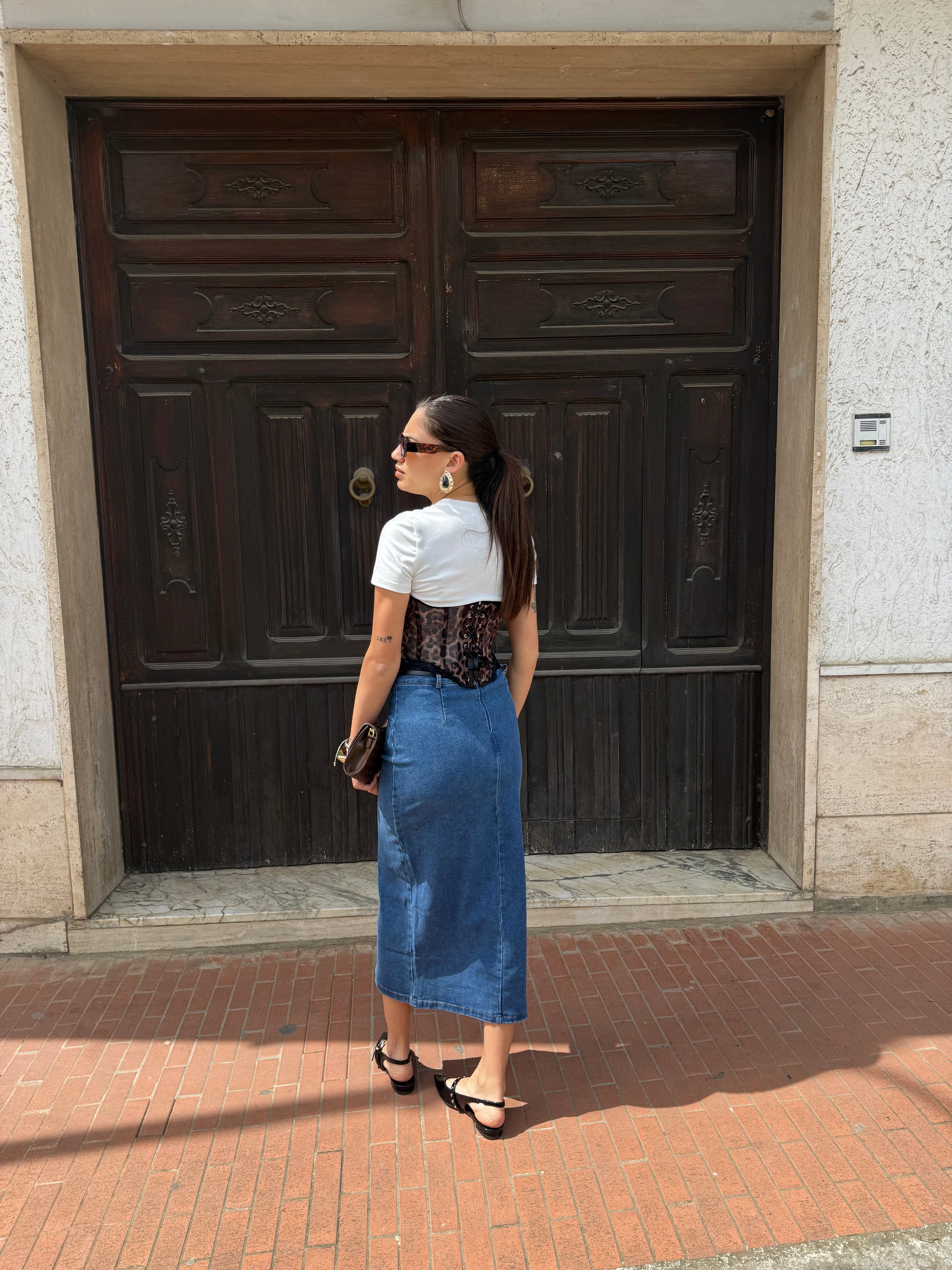 Gonna Longuette Denim