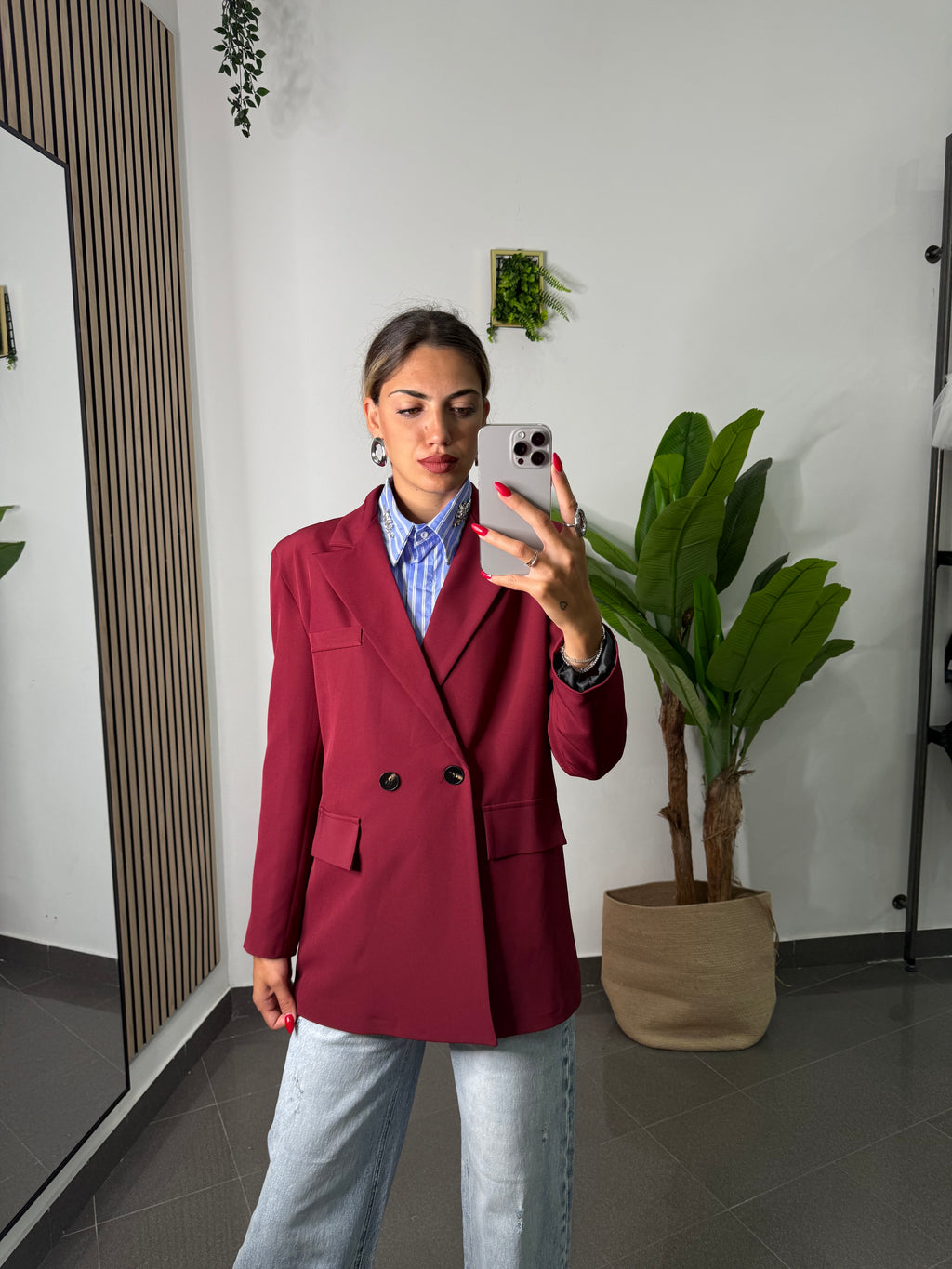 Giacca clay bordeaux