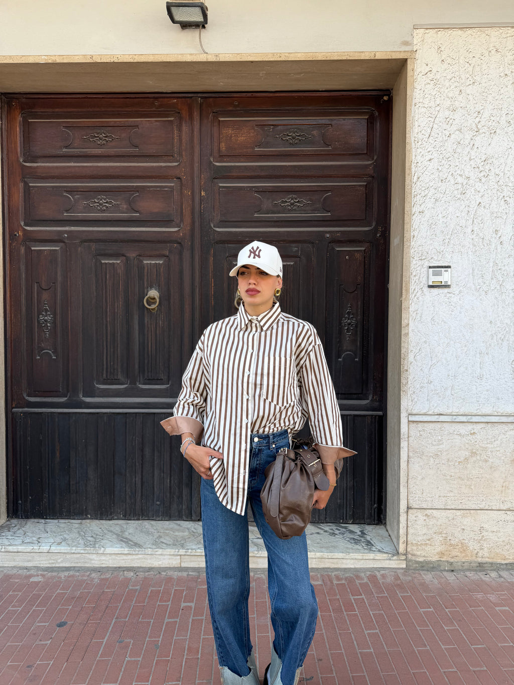 Camicia bronze lines