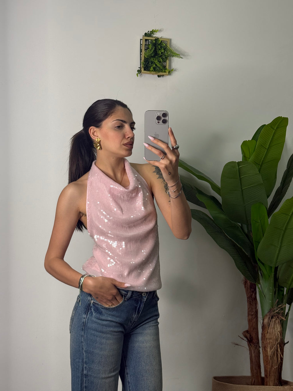 Top Lumina pink