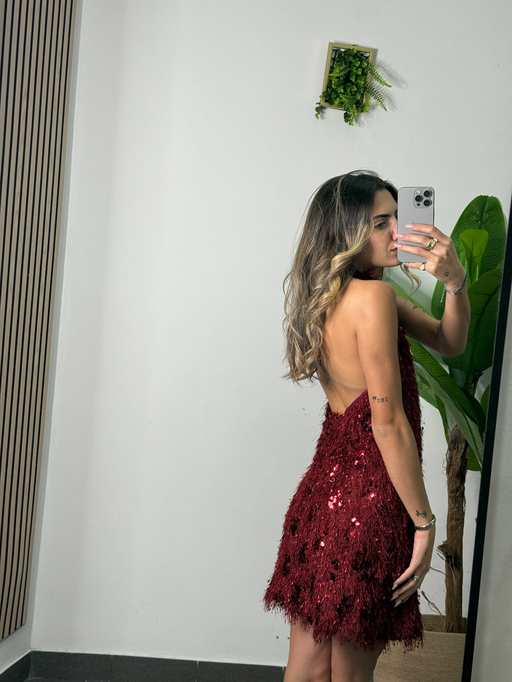 Vestito Lumina bordeaux