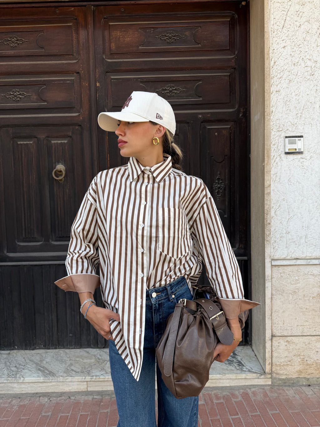 Camicia bronze lines