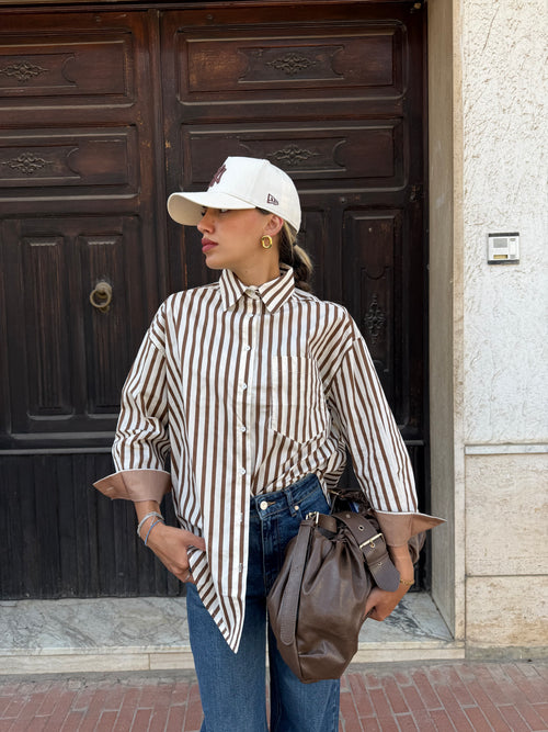 Camicia bronze lines