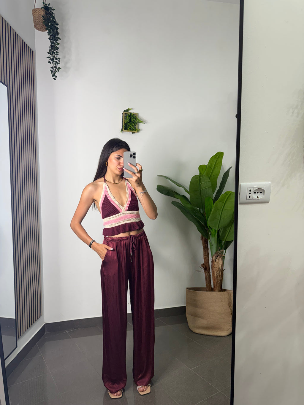 Pantalone satin Frida