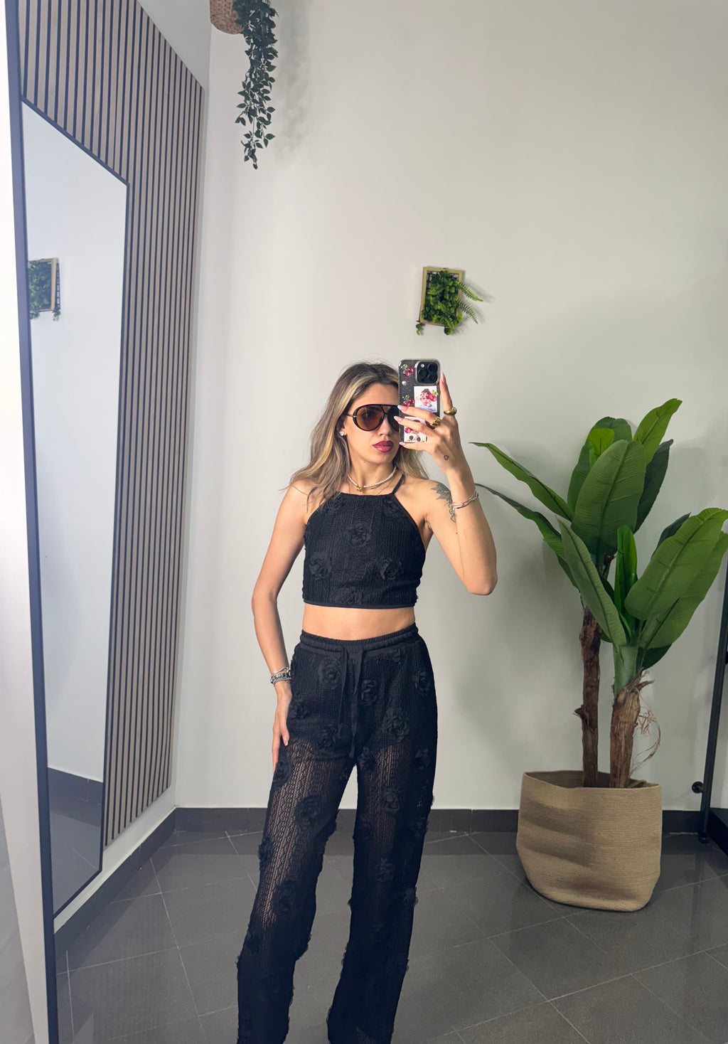 Coordinato Flower nero