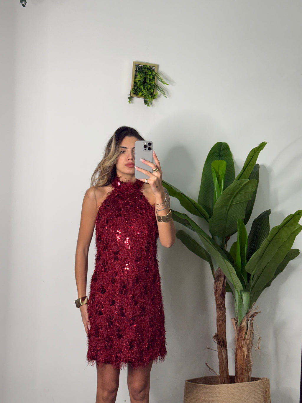 Vestito Lumina bordeaux