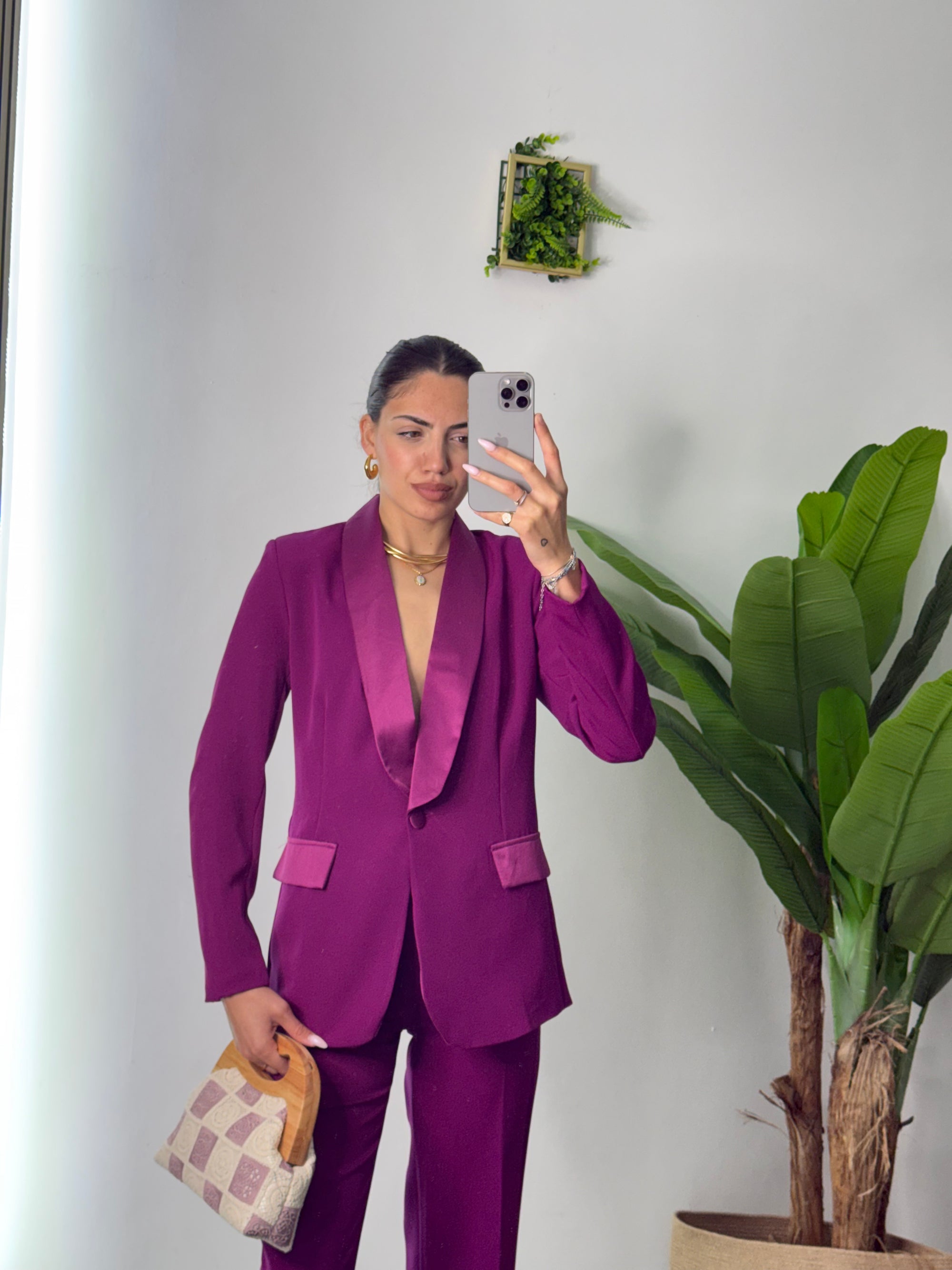 Tailleur Audrey magenta