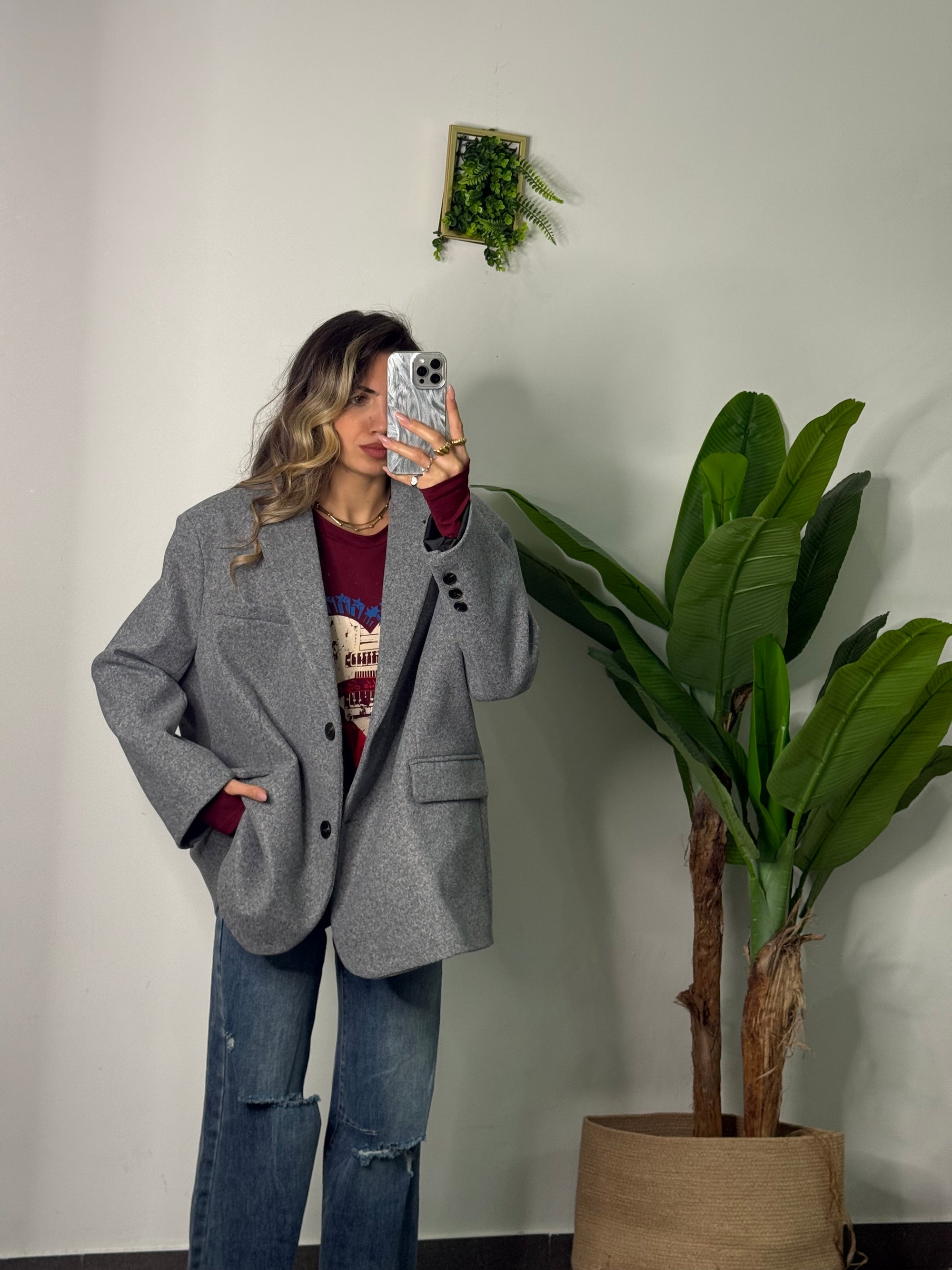 Giacca Justwest grey