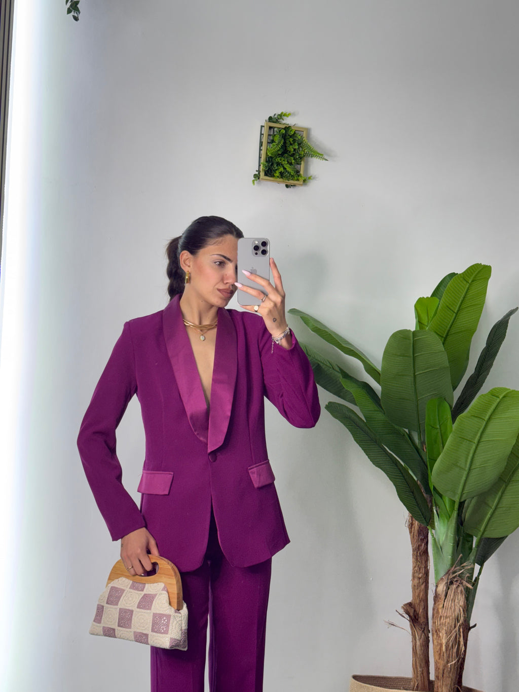 Tailleur Audrey magenta