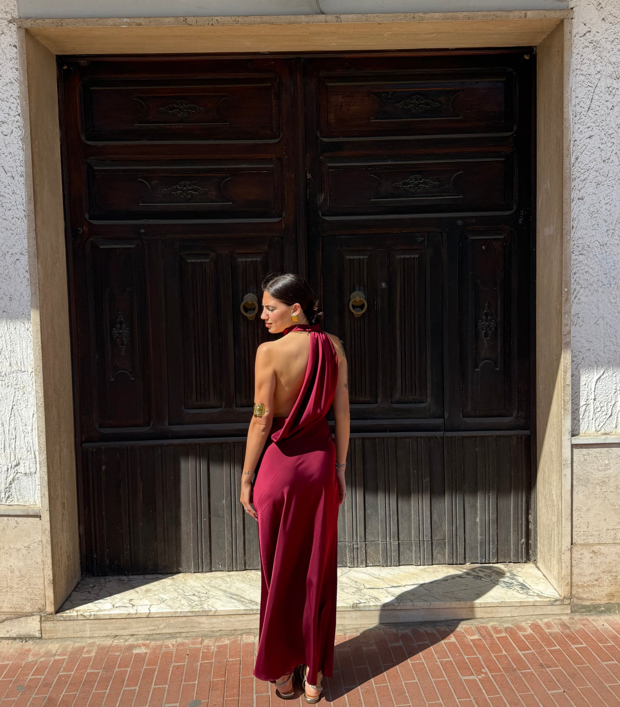Vestito Ines bordeaux