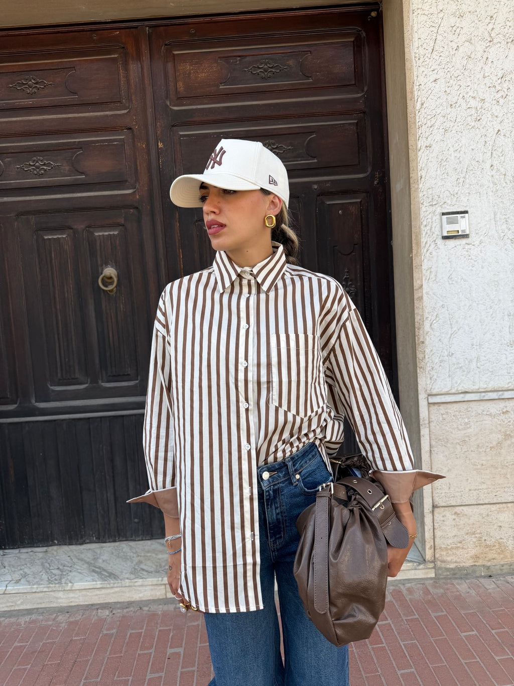 Camicia bronze lines