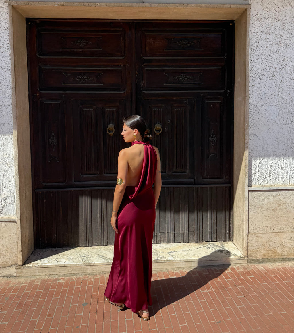 Vestito Ines bordeaux