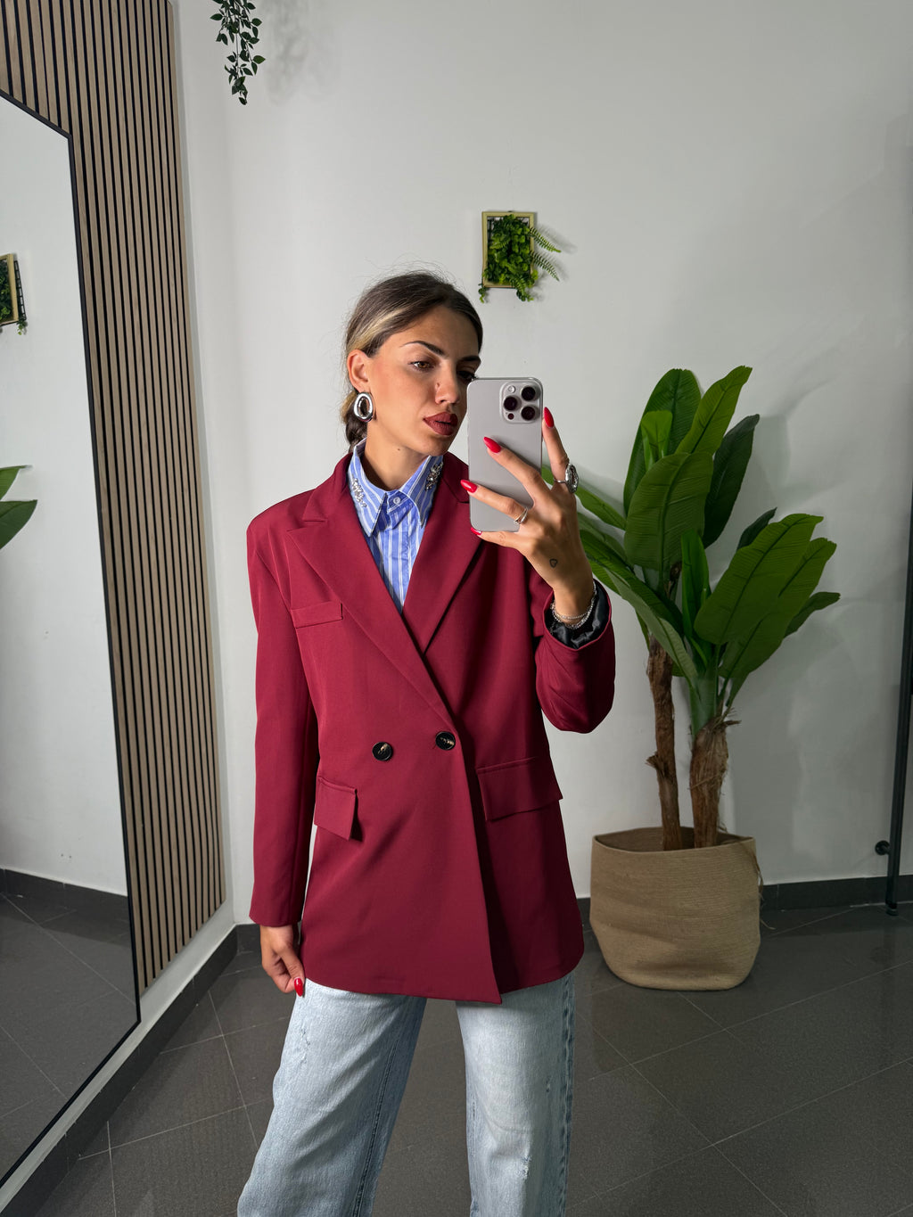 Giacca clay bordeaux