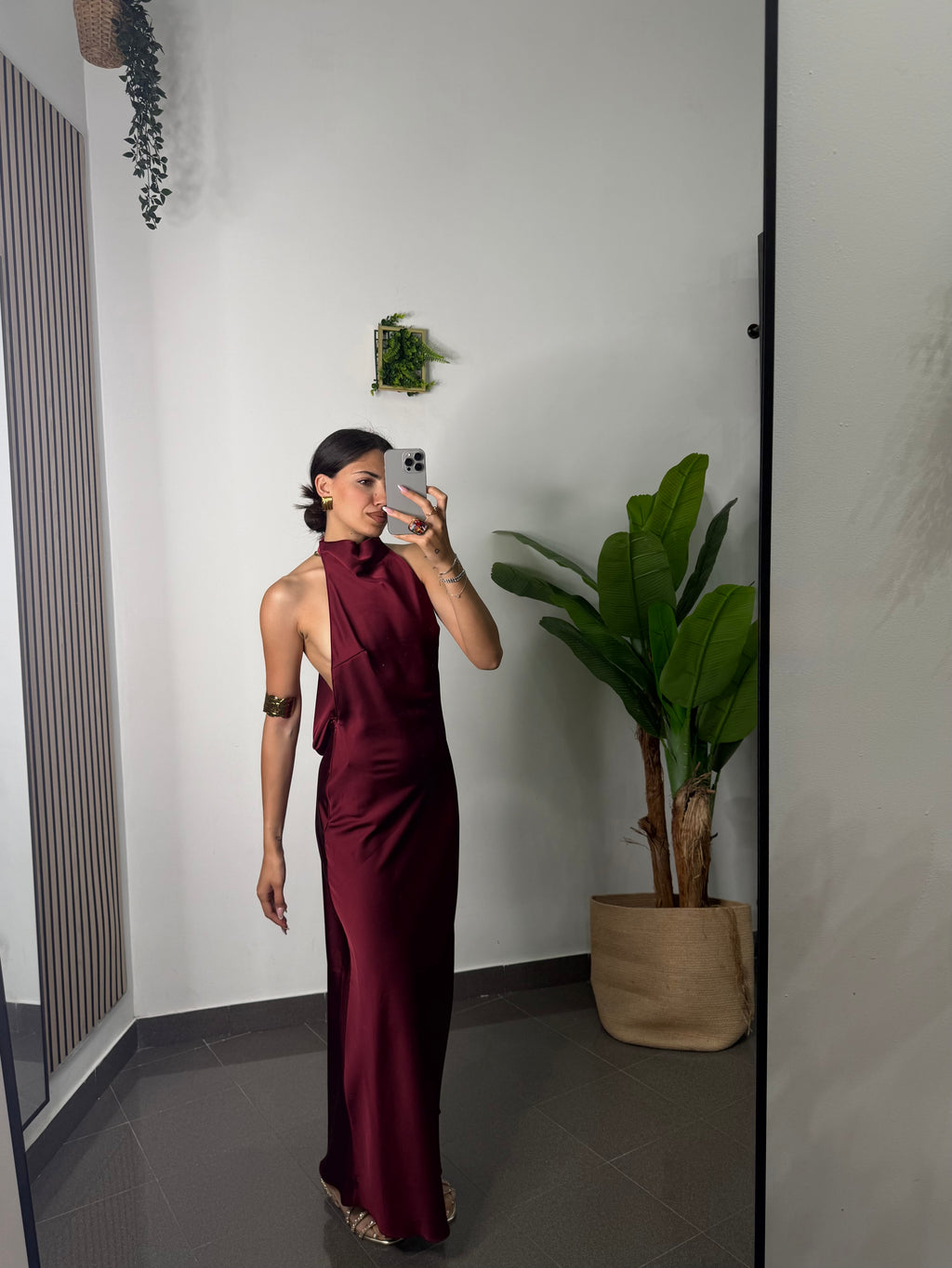 Vestito Ines bordeaux